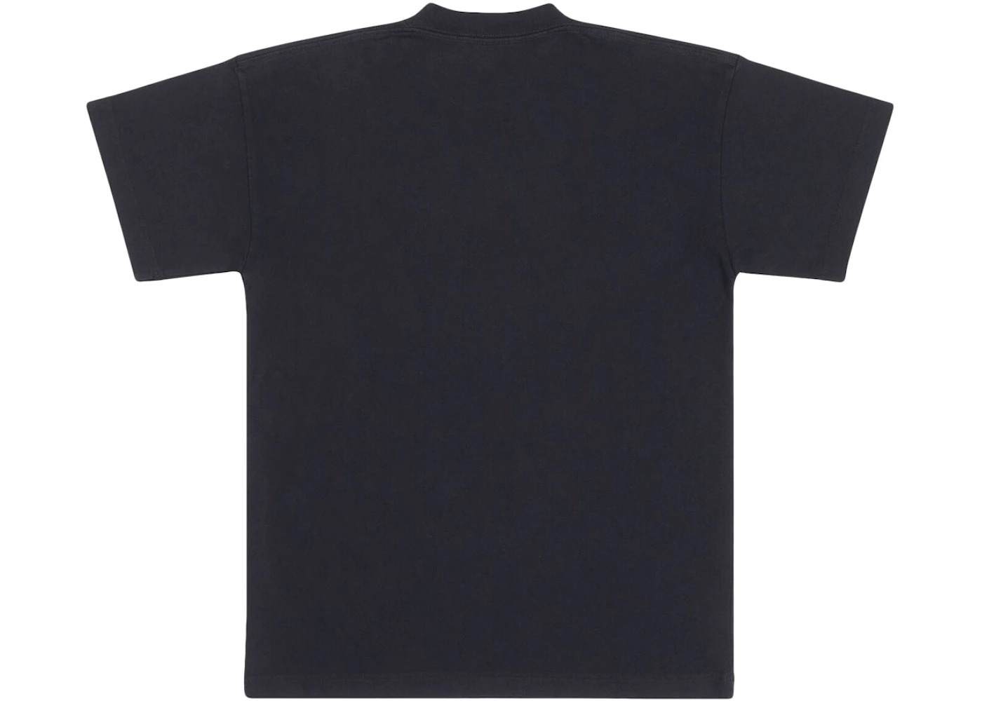Balenciaga Women's Slime Medium Fit Vintage T-Shirt Black - 2