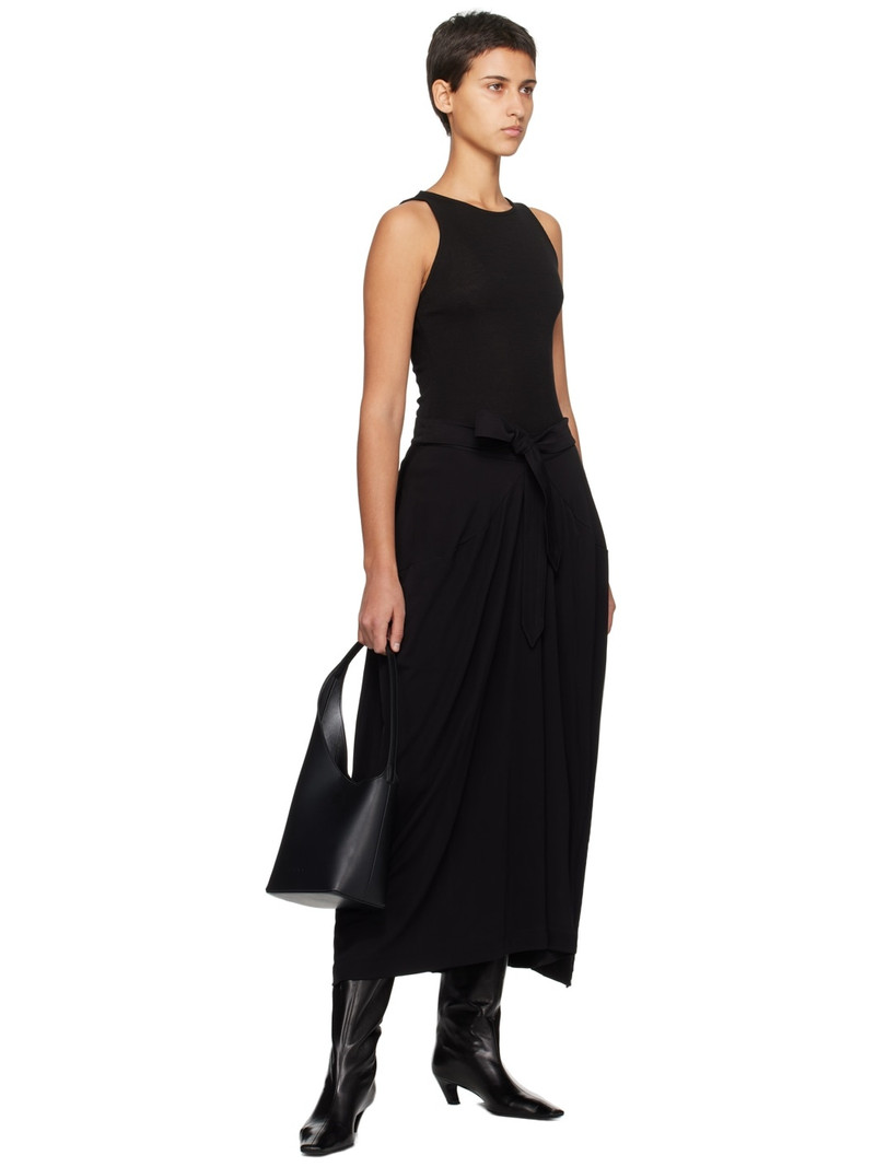 BITE Studios Black Self-Tie Maxi Skirt outlook