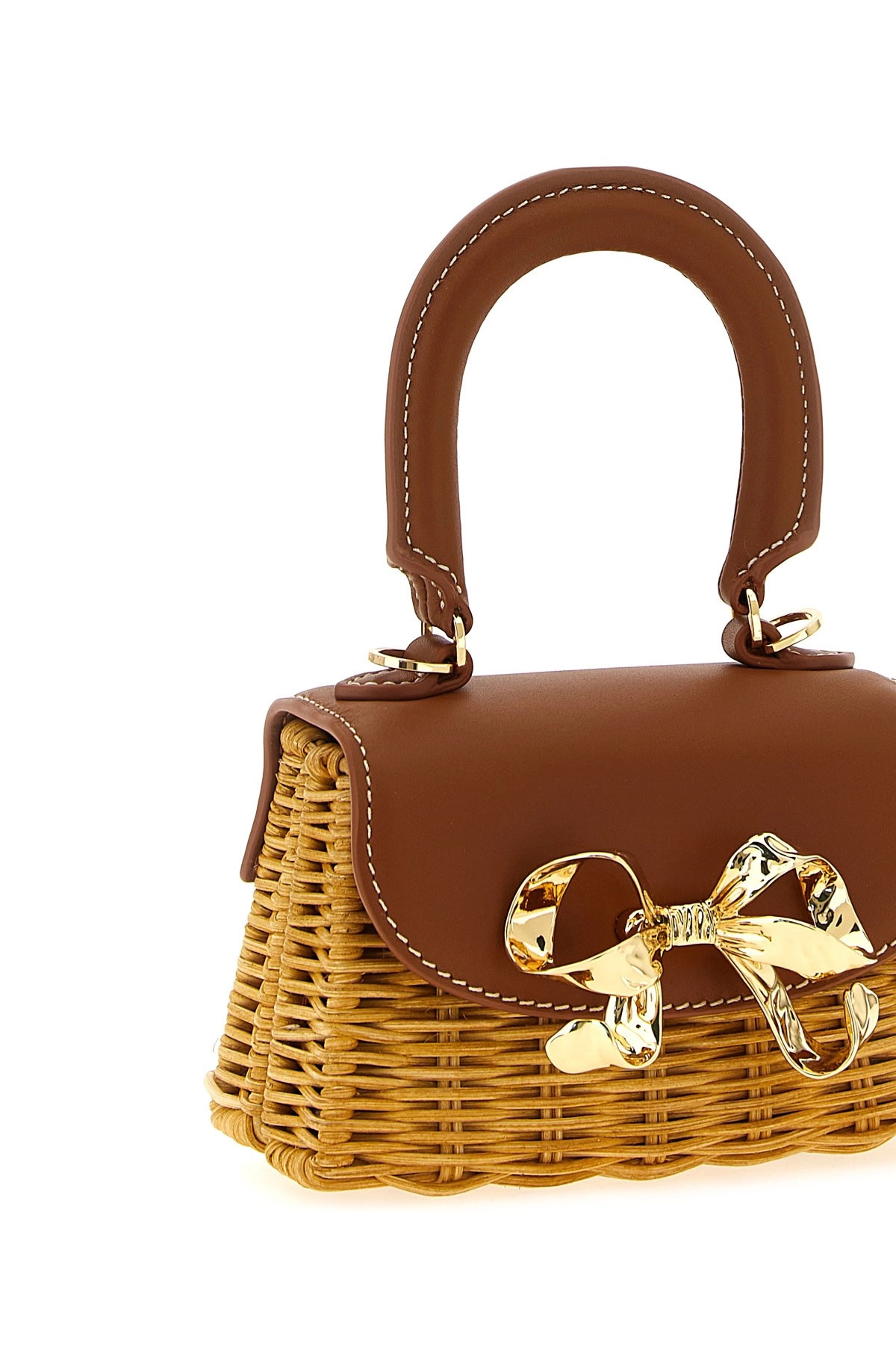 'Rattan micro bow' handbag - 4