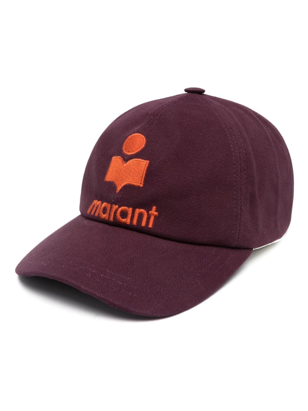 logo-embroidered cotton cap - 1