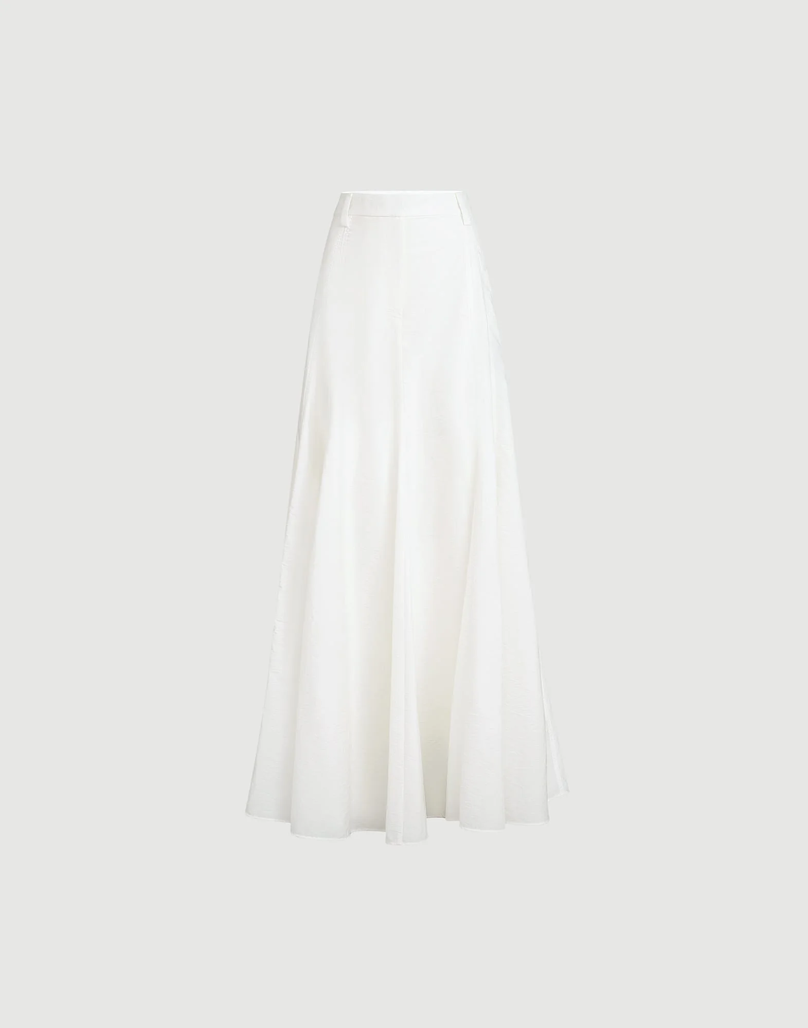 Techno cotton poplin flared skirt with monili - 1