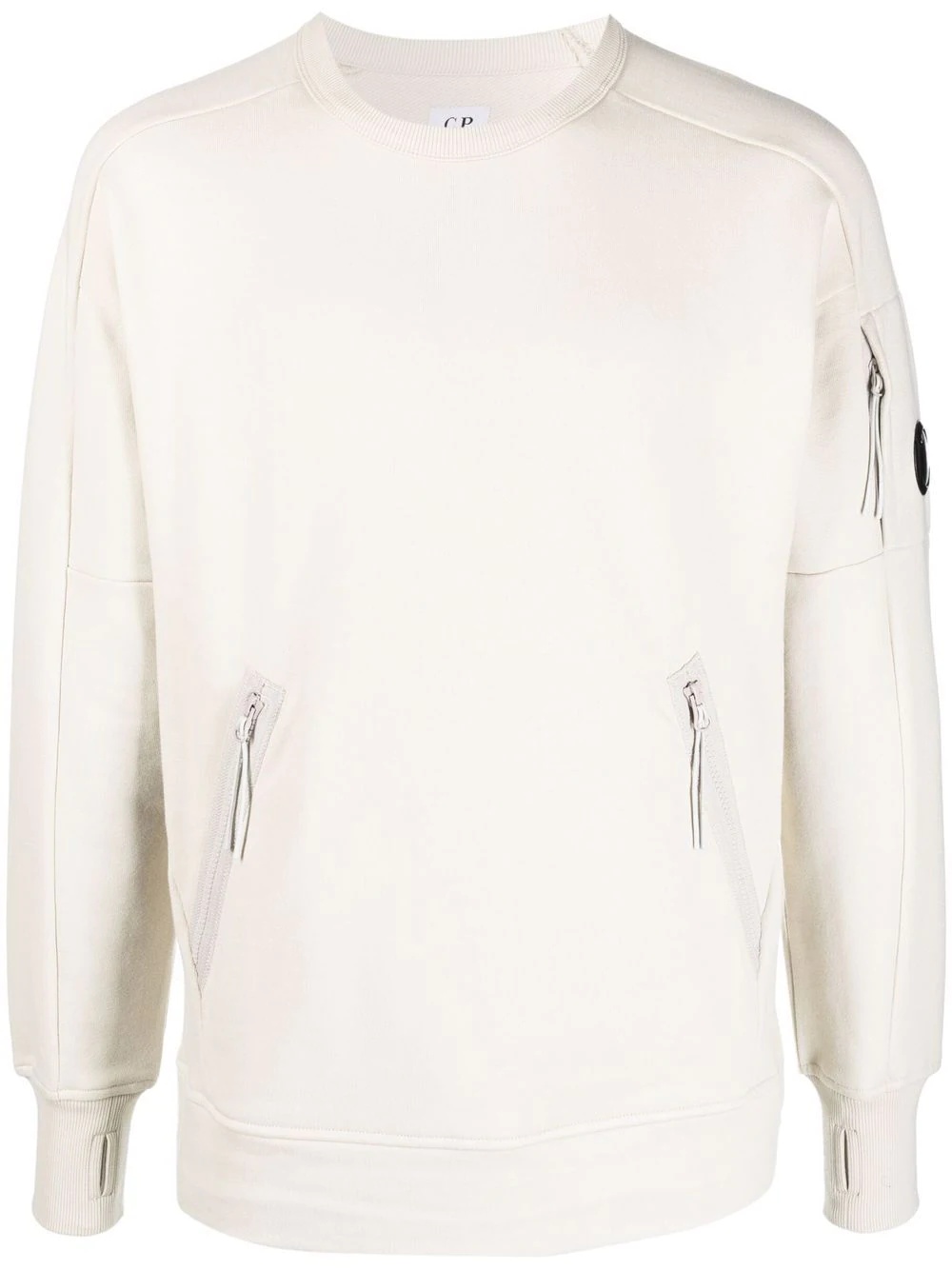 zip-pocket long-sleeve sweatshirt - 1