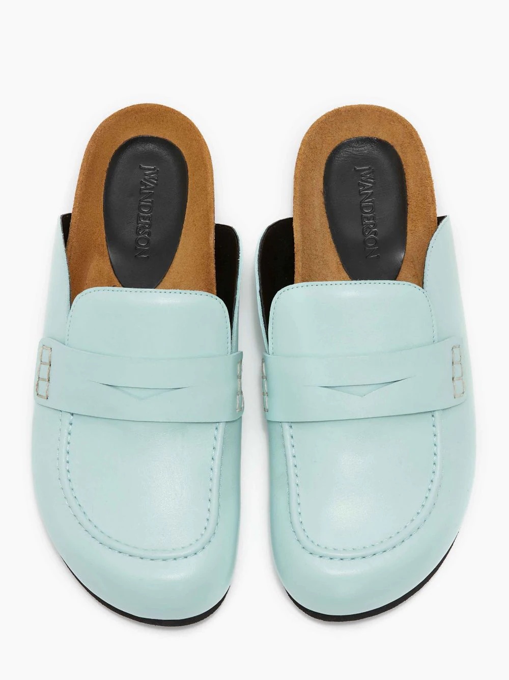 MEN'S LEATHER LOAFER MULES - 4