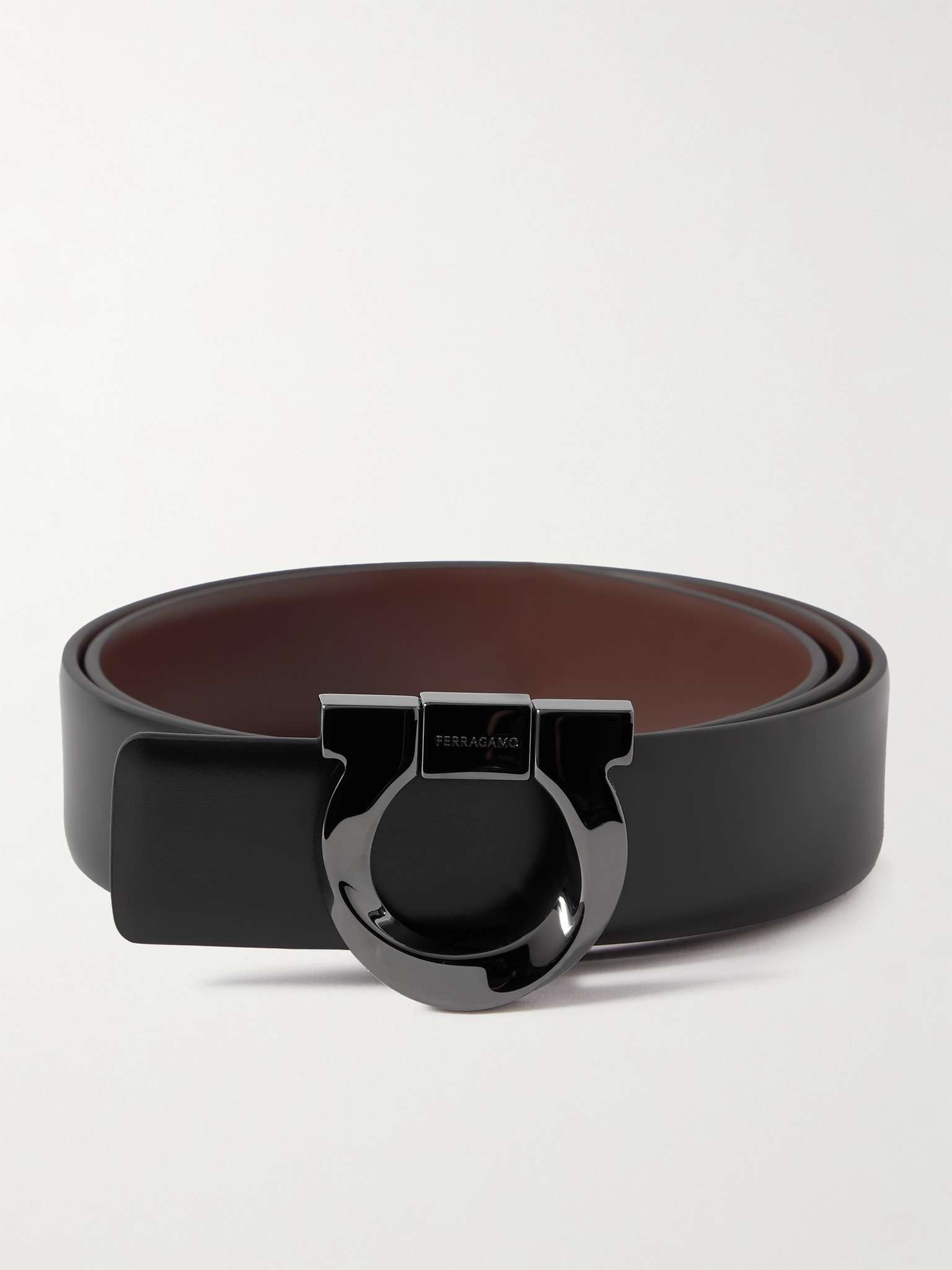 3.5cm Gancini Reversible Leather Belt - 1