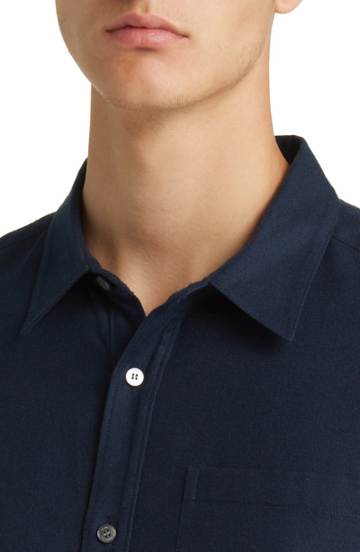FRAME Brushed Cotton Blend Button-Up Shirt outlook
