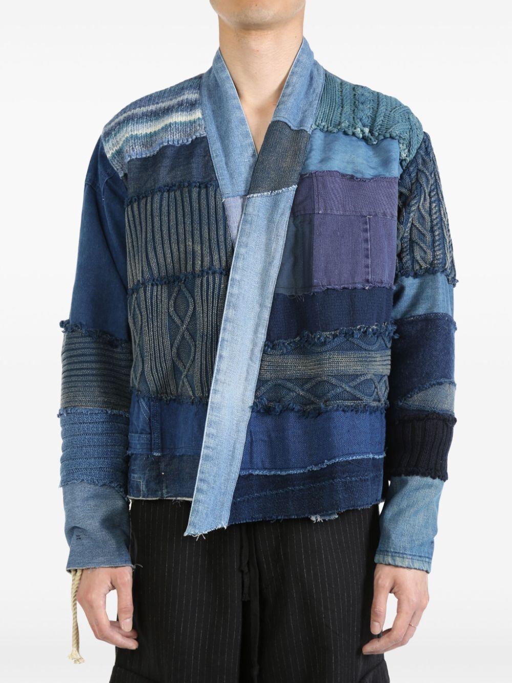 Mixed Blues GL1 cropped jacket - 2