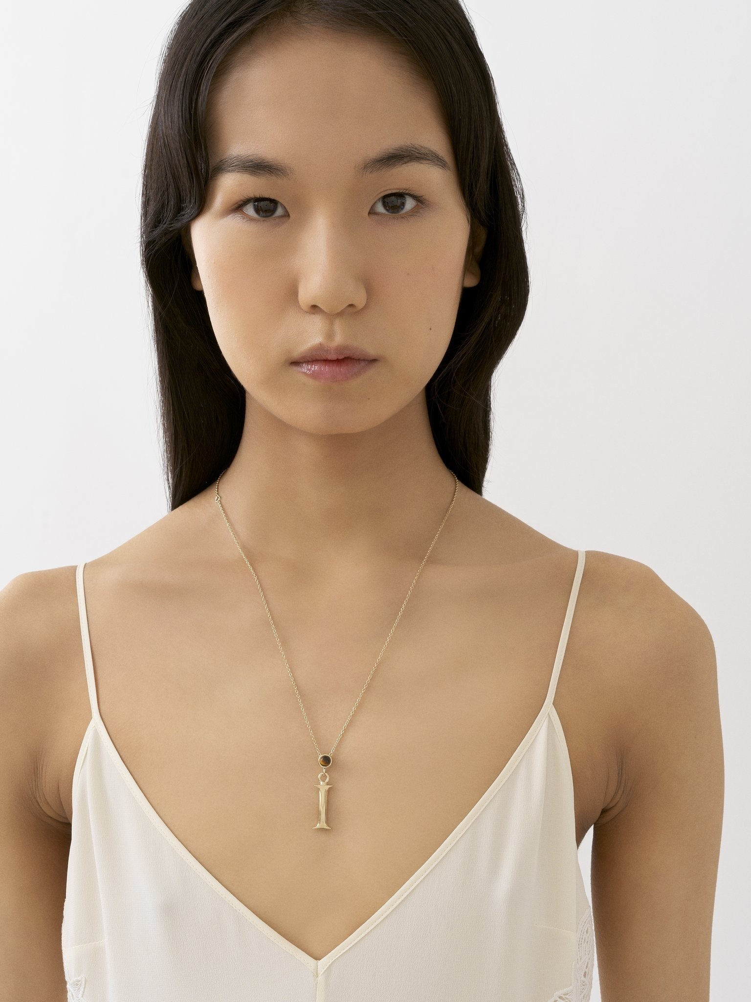 ALPHABET NECKLACE WITH PENDANT I - 3