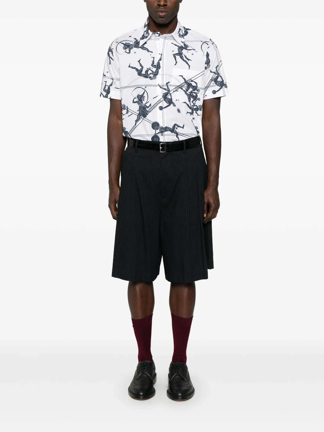 Straight Fit Button Down Shirt Men - 2