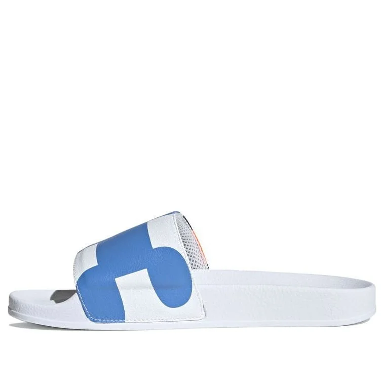 adidas Y-3 Adilette Unisex Slippers 'White Blue Orange' FW9742 - 1