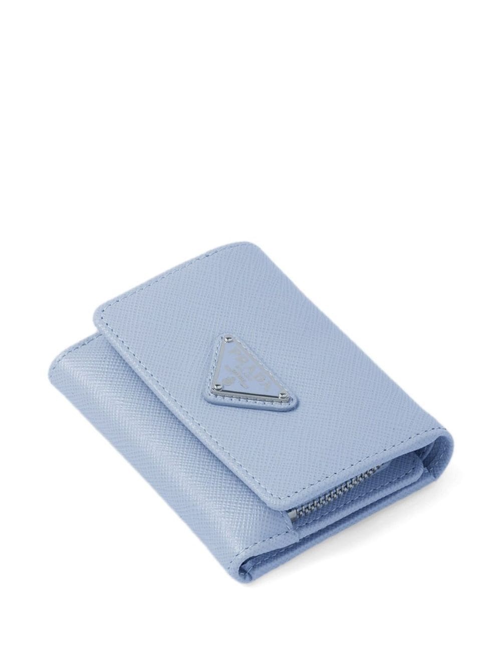 triangle-logo Saffiano leather wallet - 4