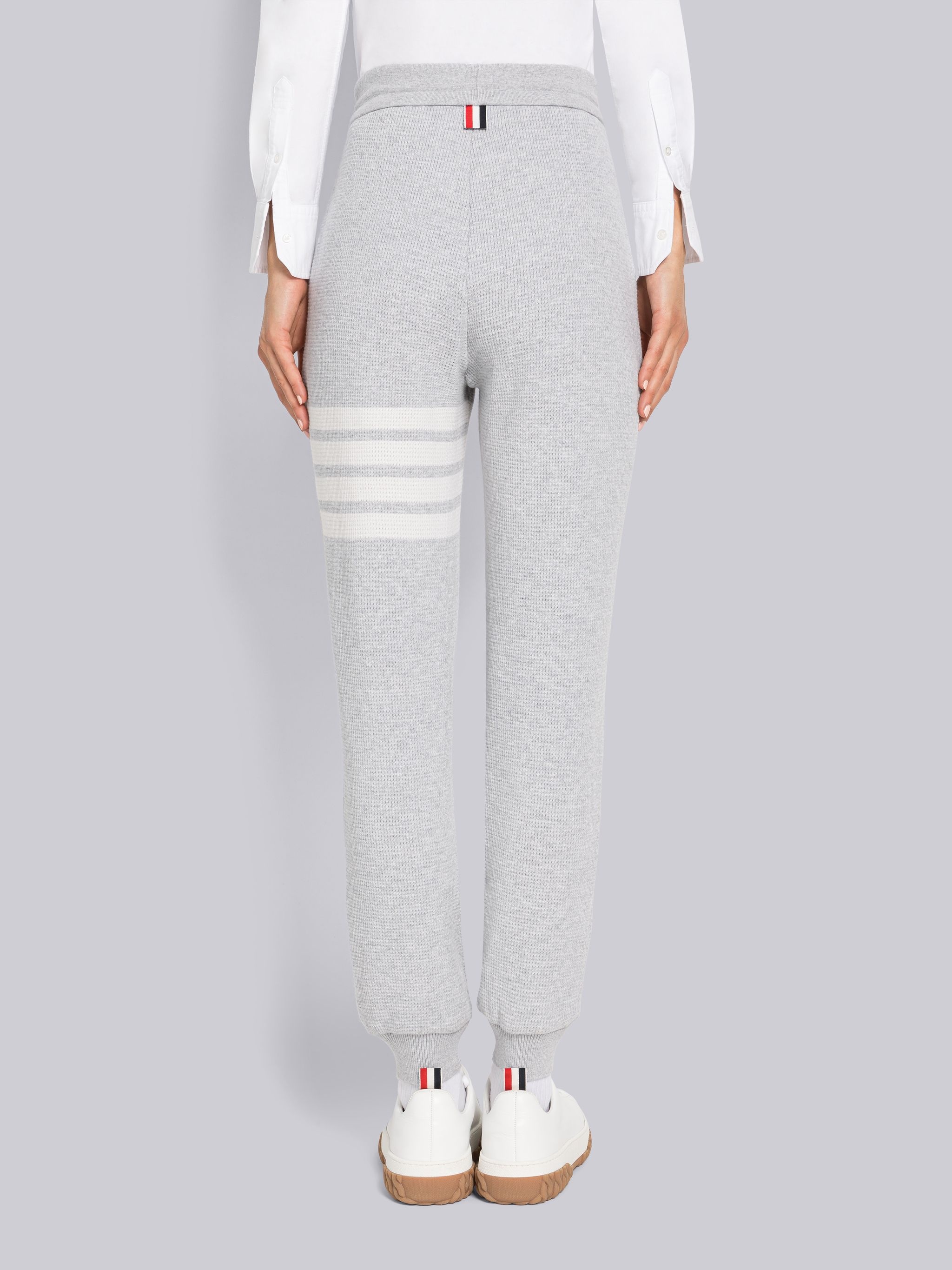 Cashmere Wool Waffle 4-Bar Sweatpants - 3
