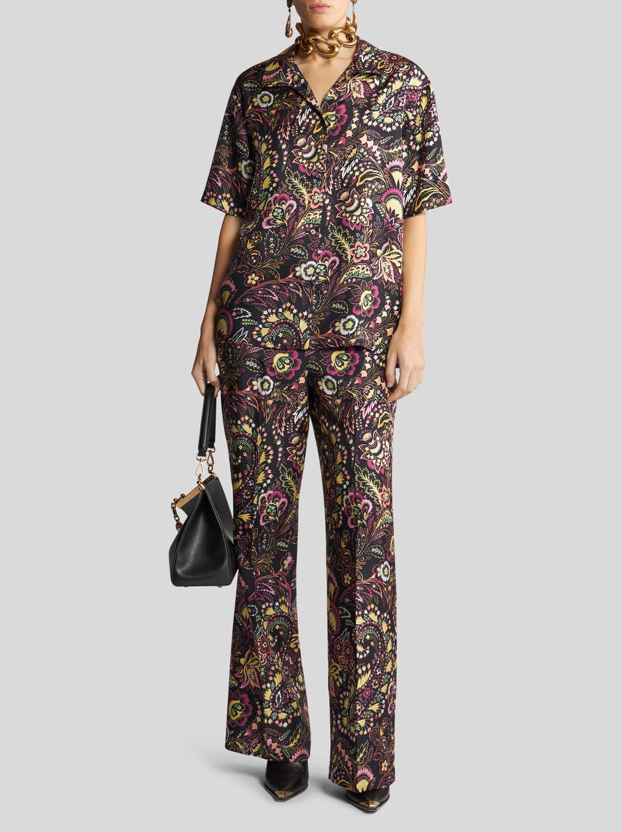 PRINTED TWILL TROUSERS - 4