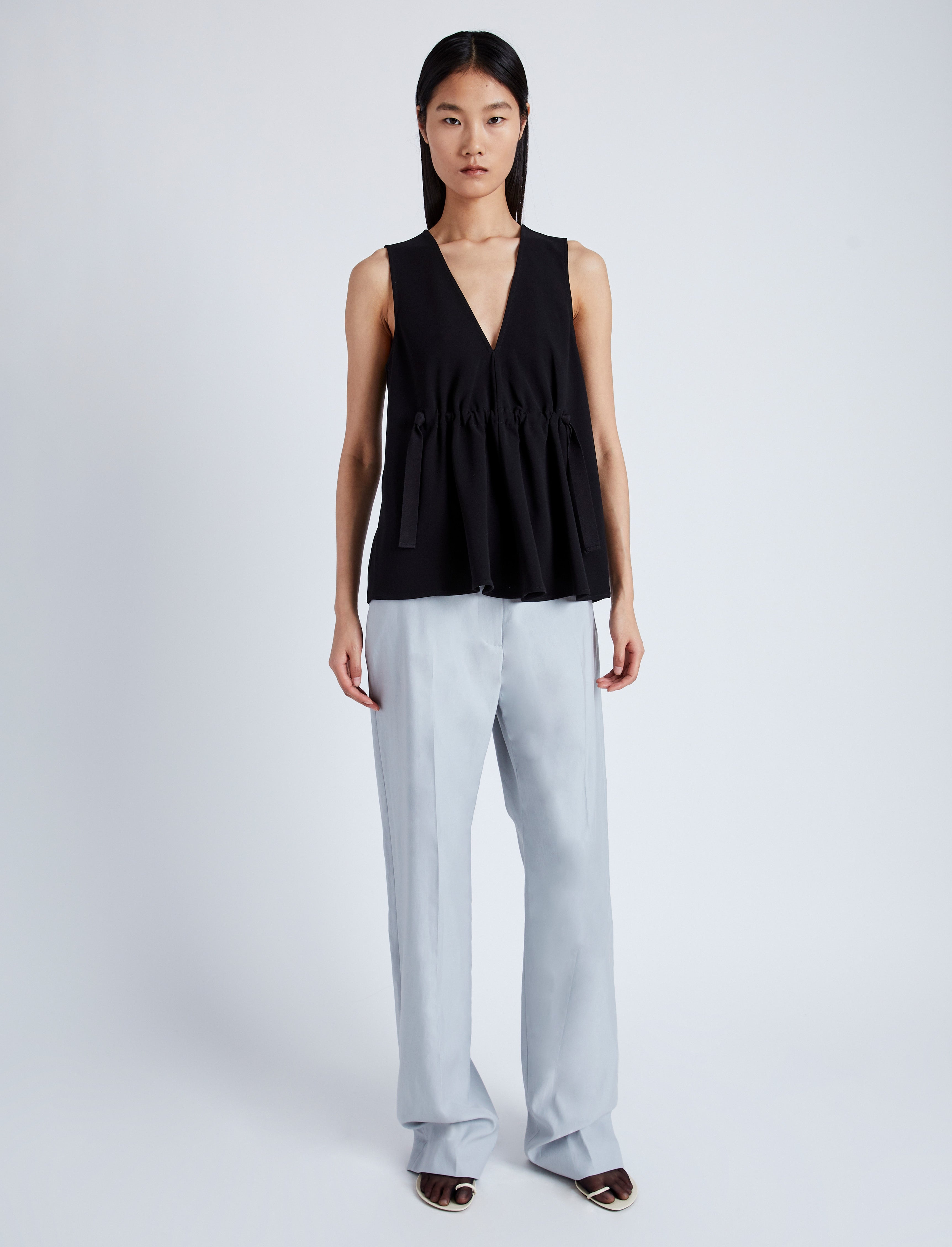 Casey Top in Matte Viscose Crepe - 3