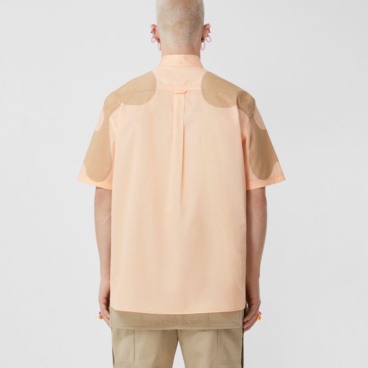 Short-sleeve Abstract Print Cotton Shirt - 4