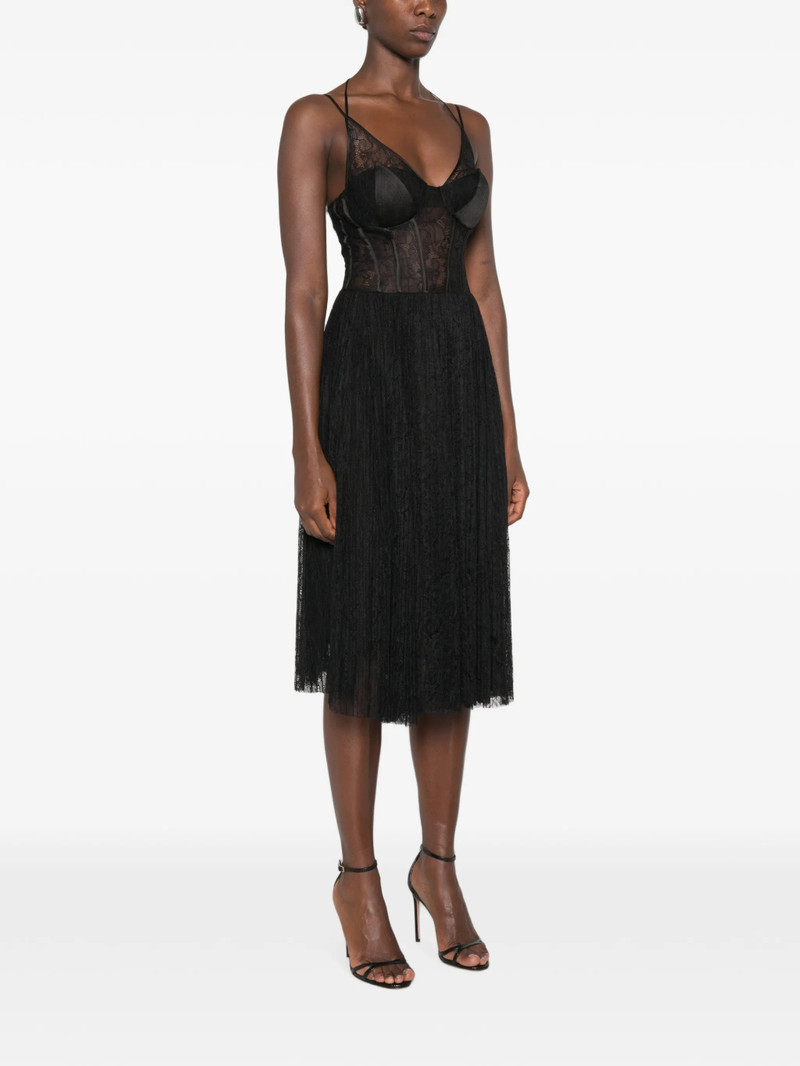 Elisabetta Franchi Lace-panelled Pleated Midi Dress 4