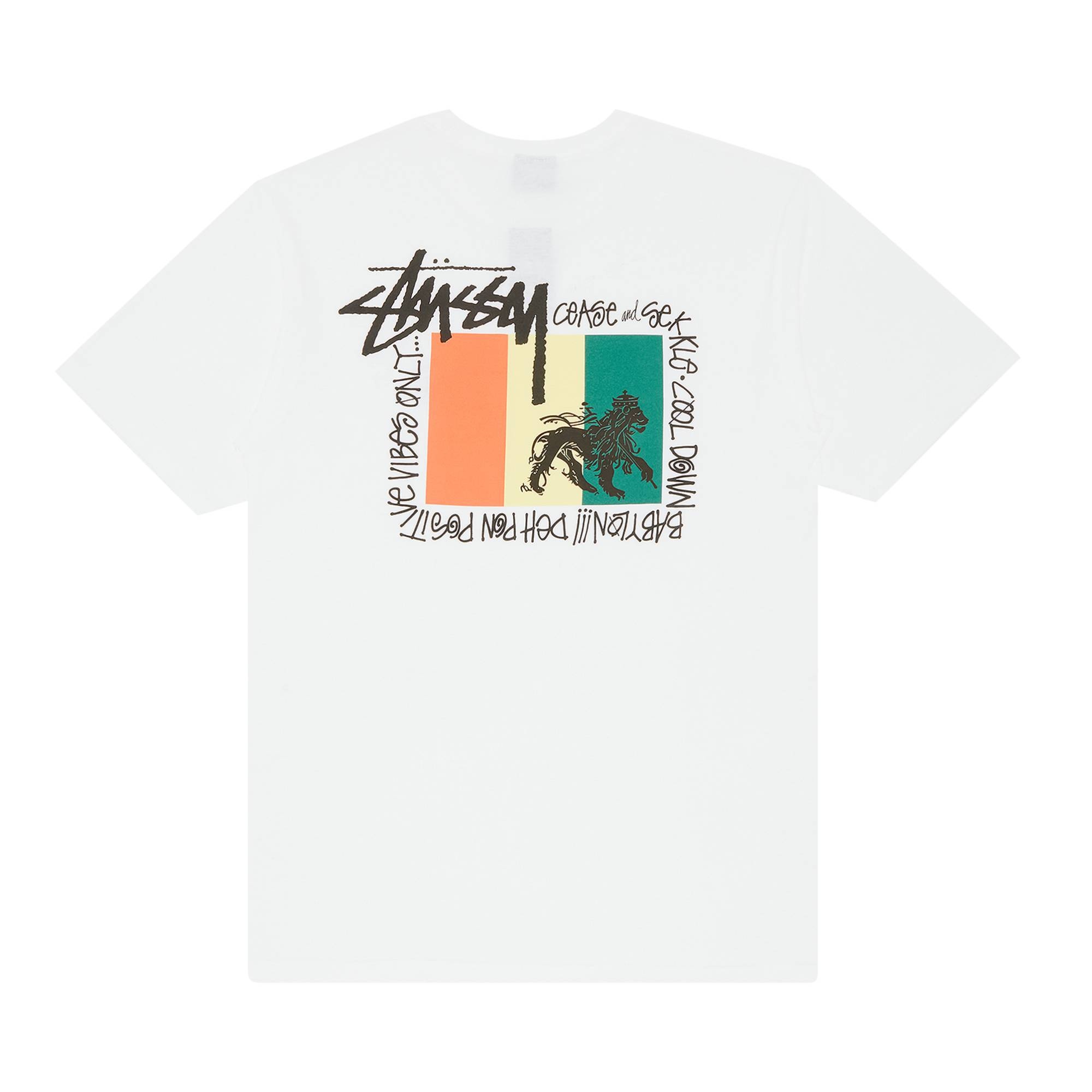 Stussy Rasta Flag Tee 'White' - 2