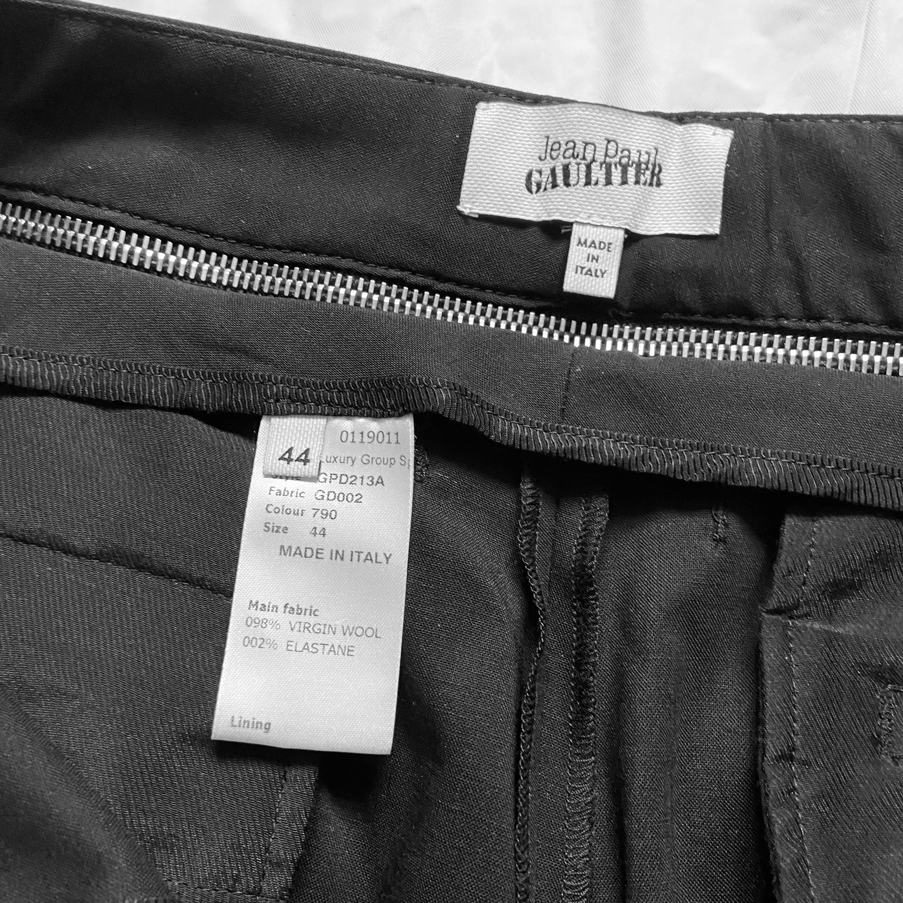 Jean paul gaultier bumster chain zipper pants  44 - 14