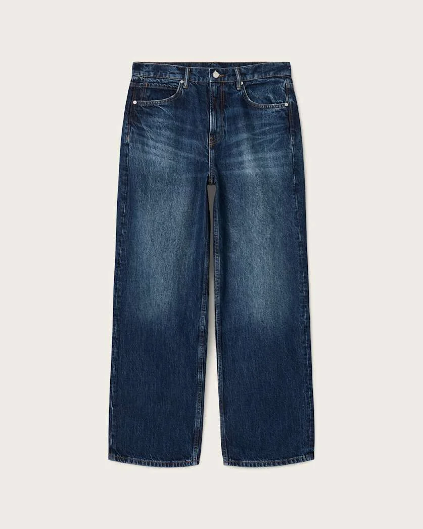 LENNY LOOSE FIT WIDE LEG DENIM JEANS - 1