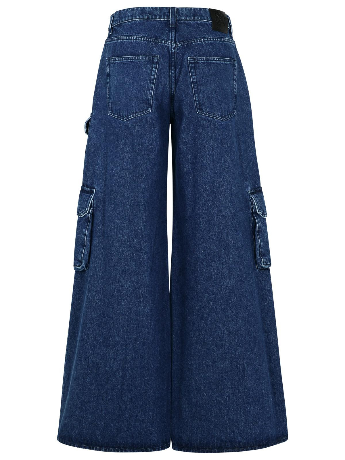 Off-White Cargo 'Baggy' Jeans In Blue Cotton Woman - 3