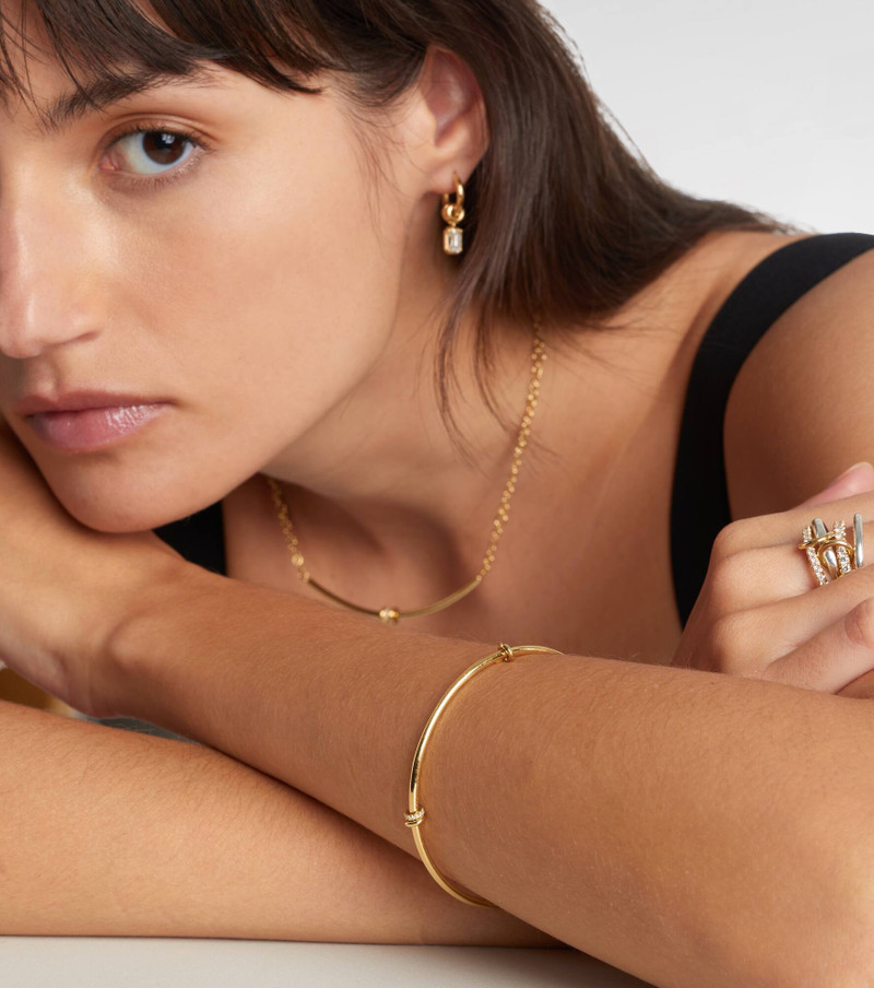 Spinelli Kilcollin Kini 18kt gold bangle with diamonds outlook