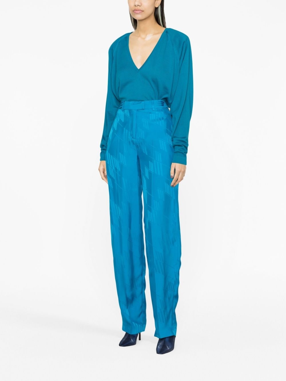 plunge V-neck jumper - 3