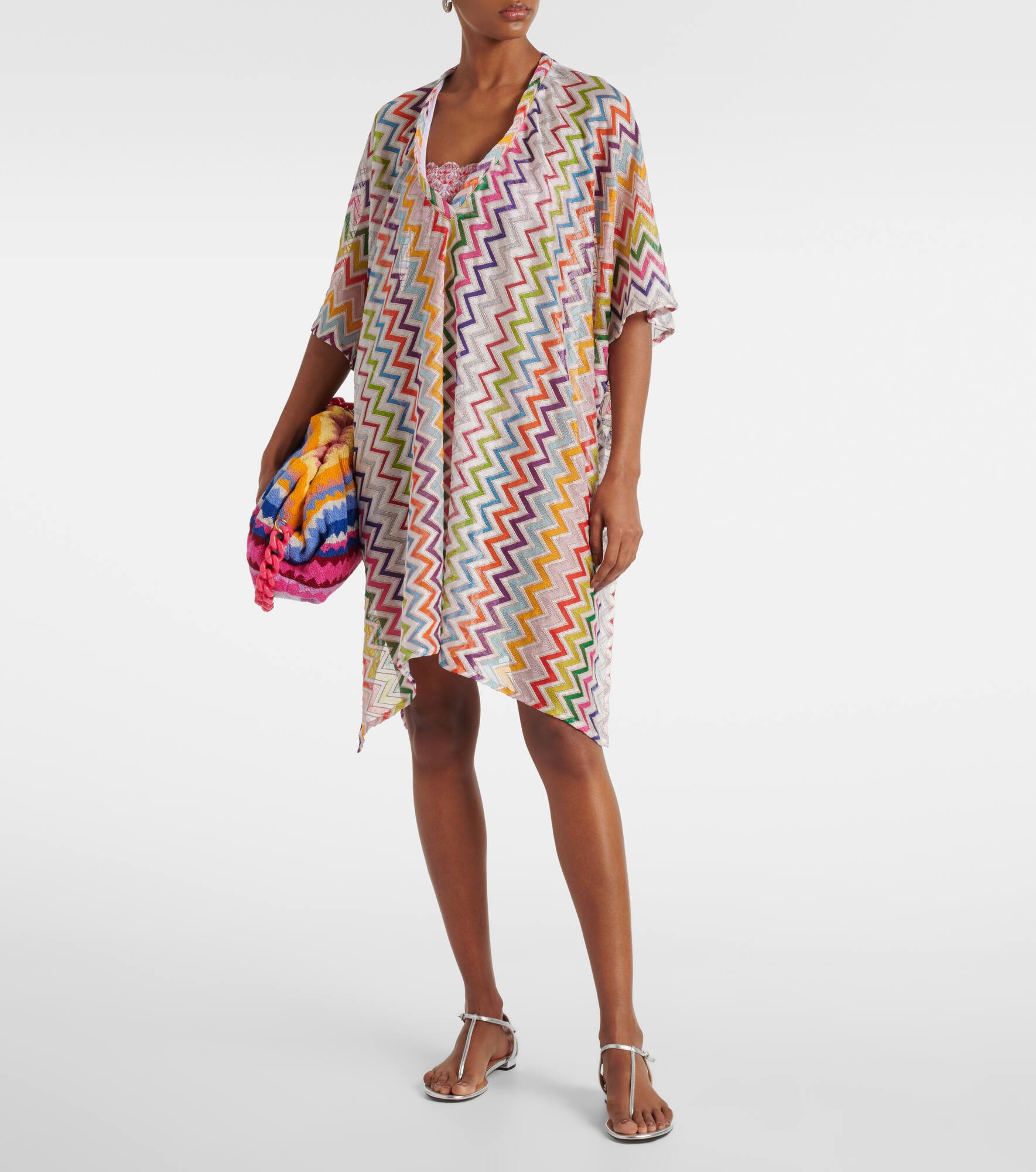 Zig Zag semi-sheer beach dress - 2