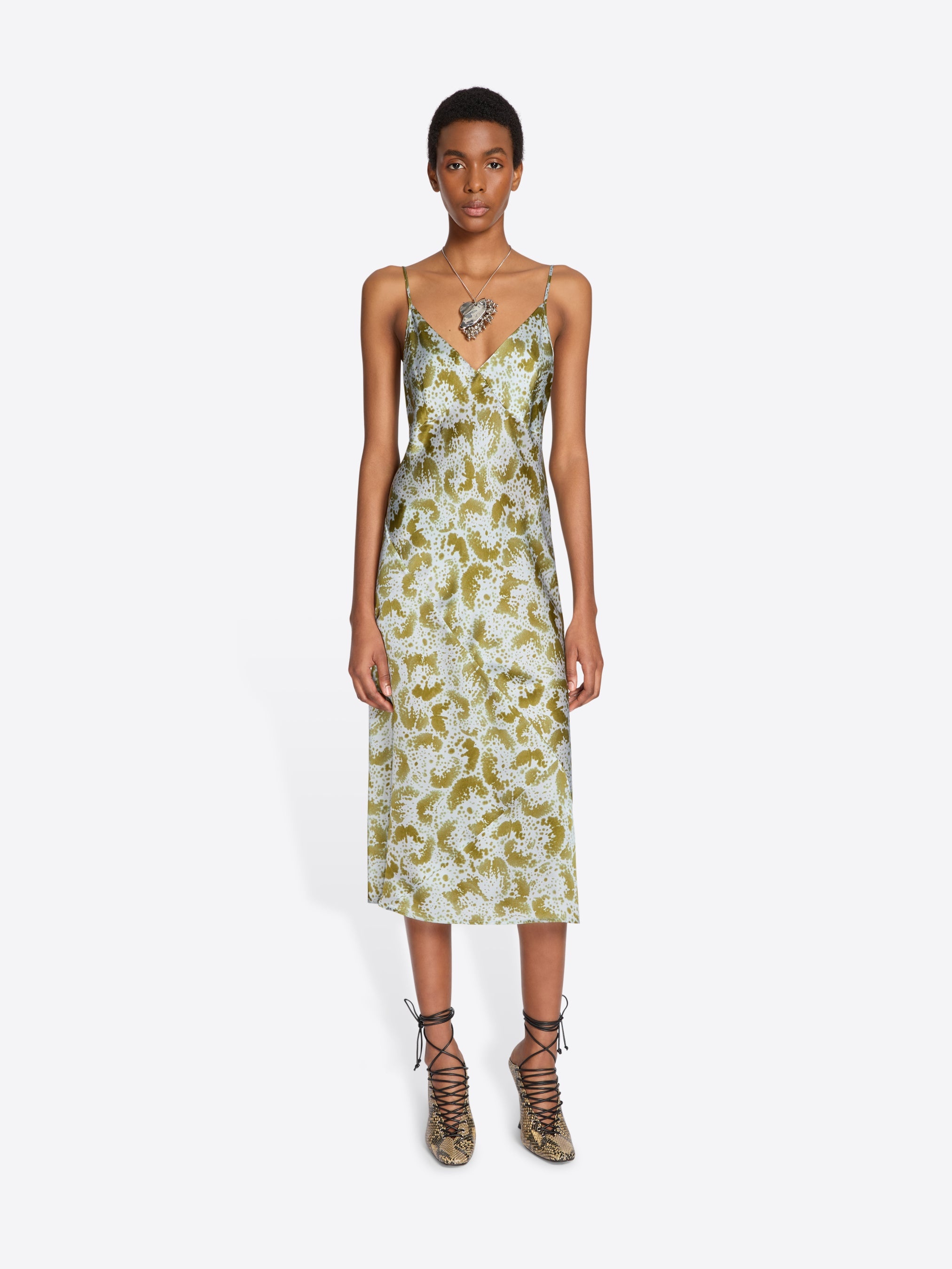 最終sale!【DRIES VAN NOTEN】ウールブレンドドレス Dries van Noten Fall 2004 Slip Beaded Dress — Mia Luxury Vintage