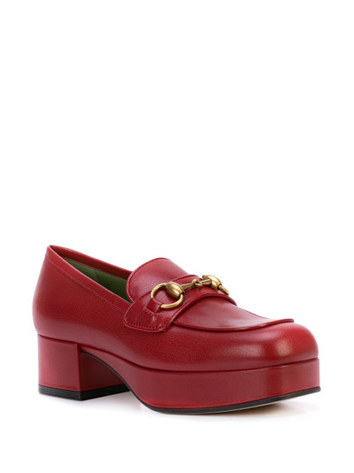 GUCCI Leather platform loafer with Horsebit outlook