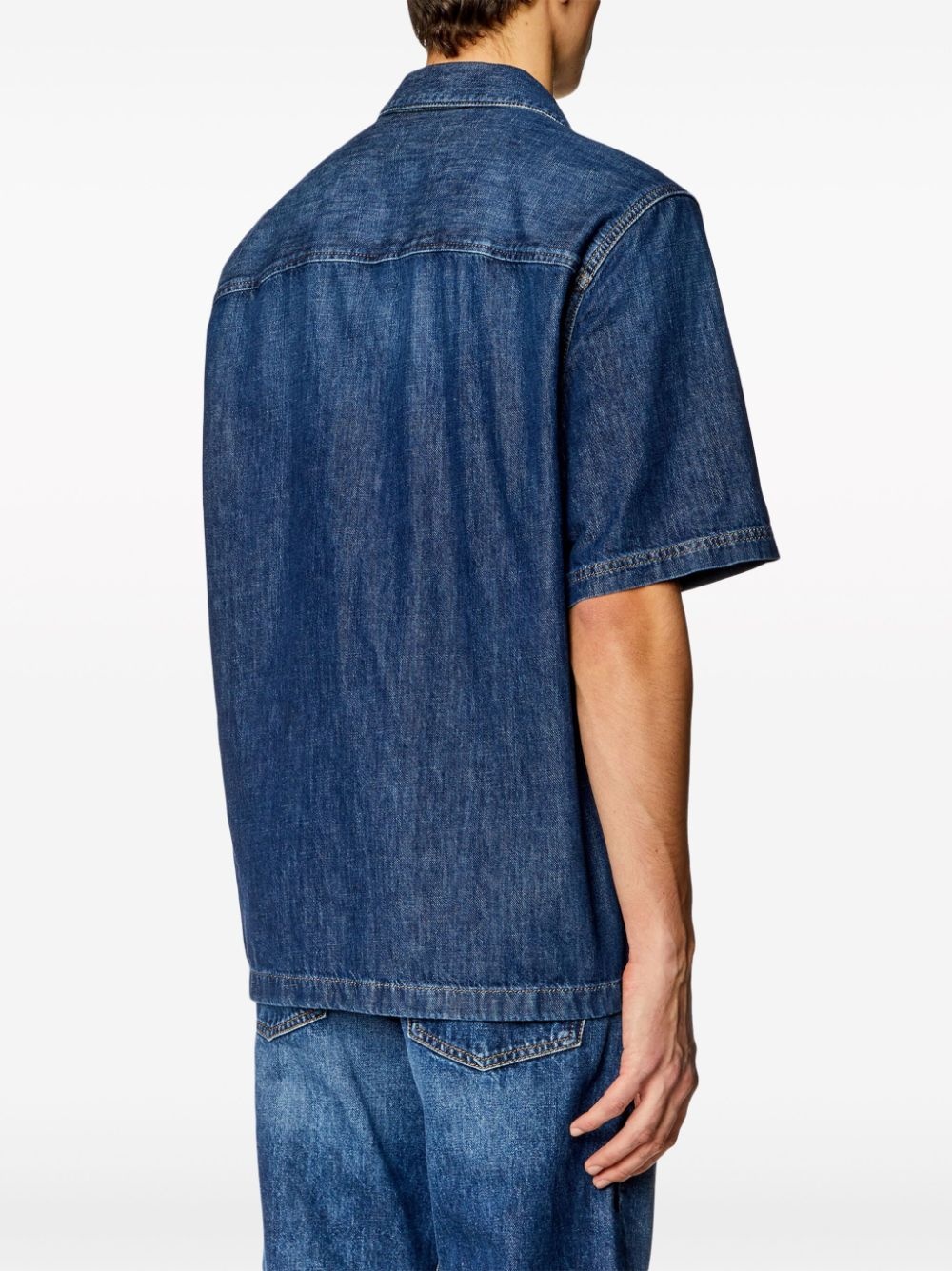 D-Paroshort cotton denim shirt - 5