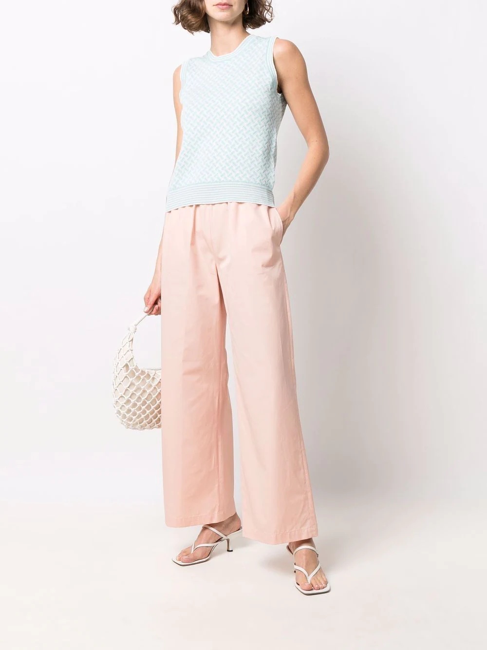 poplin straight-leg trousers - 2