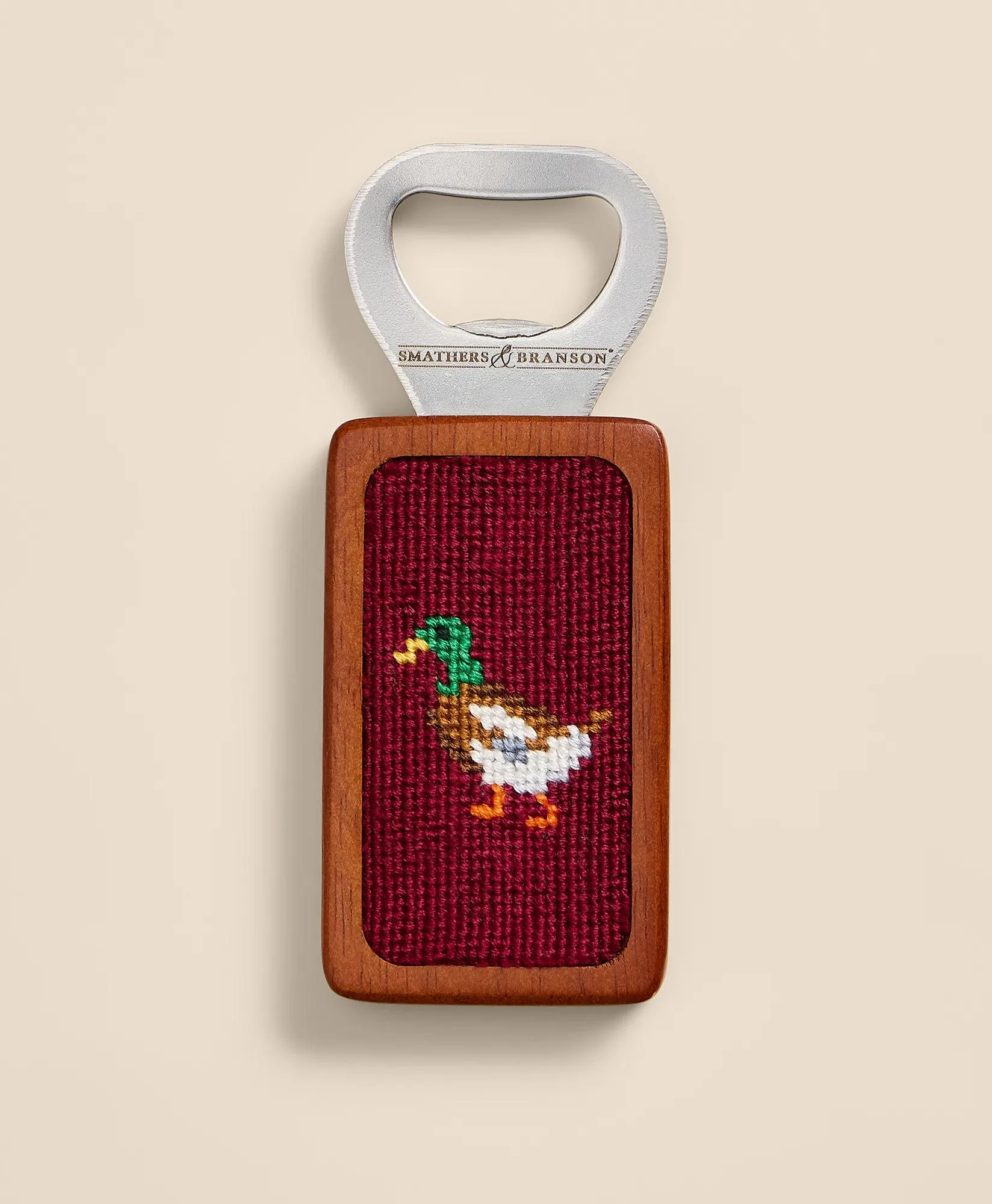 Smathers & Branson Needlepoint Mallard Bottle Opener - 1