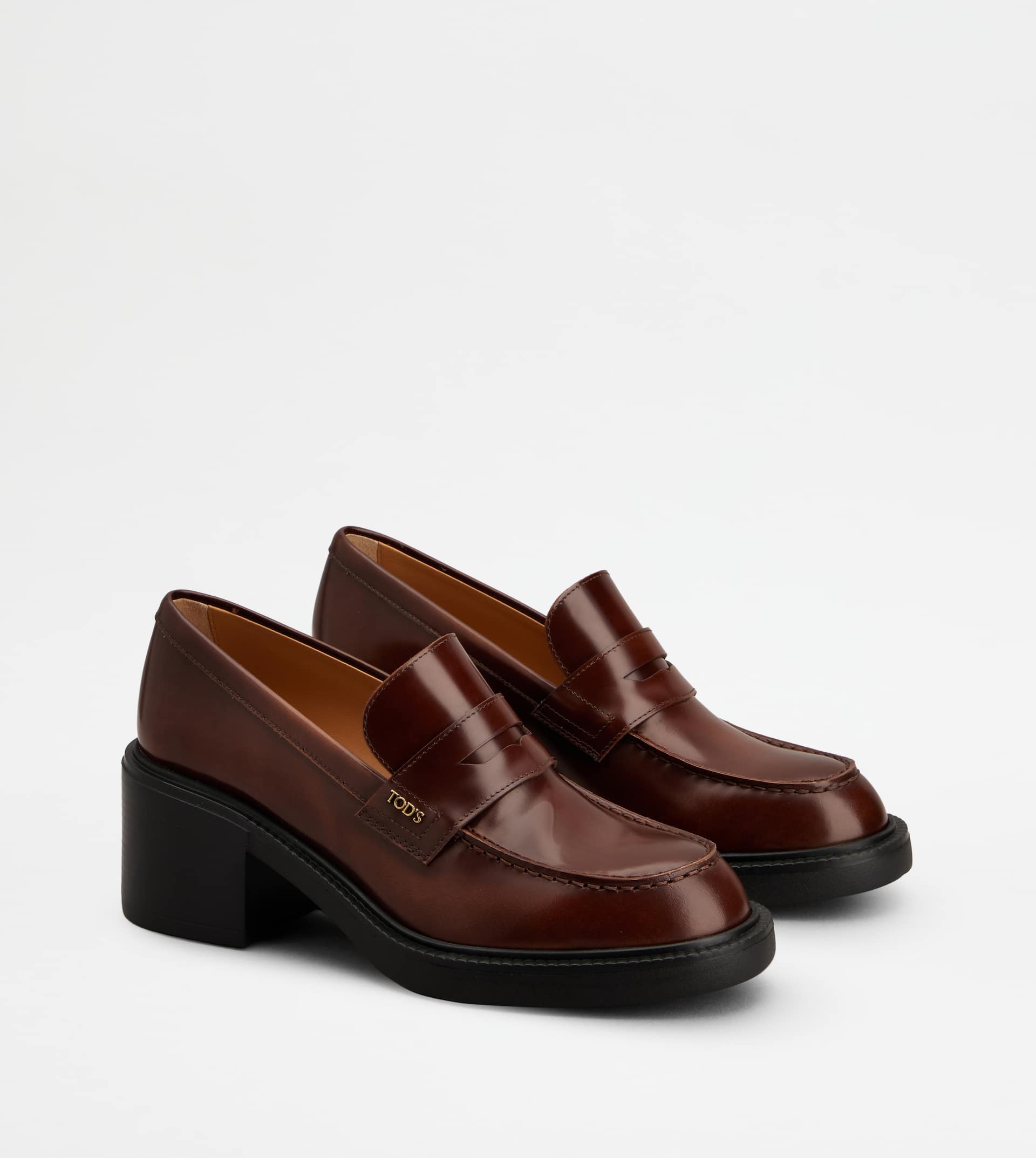 LOAFERS IN LEATHER - BROWN - 2