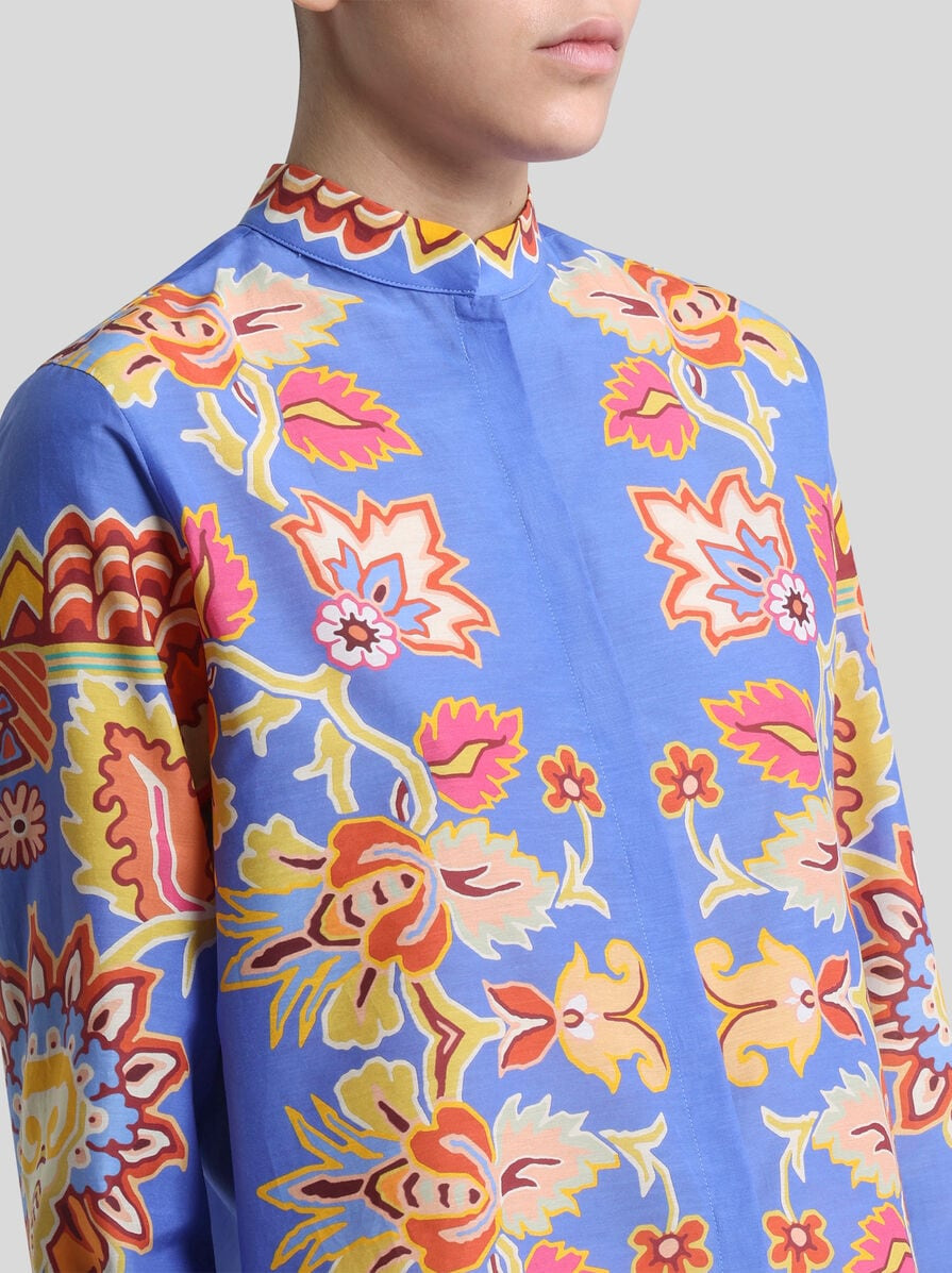 COTTON AND SILK SHIRT WITH PRINT - 3