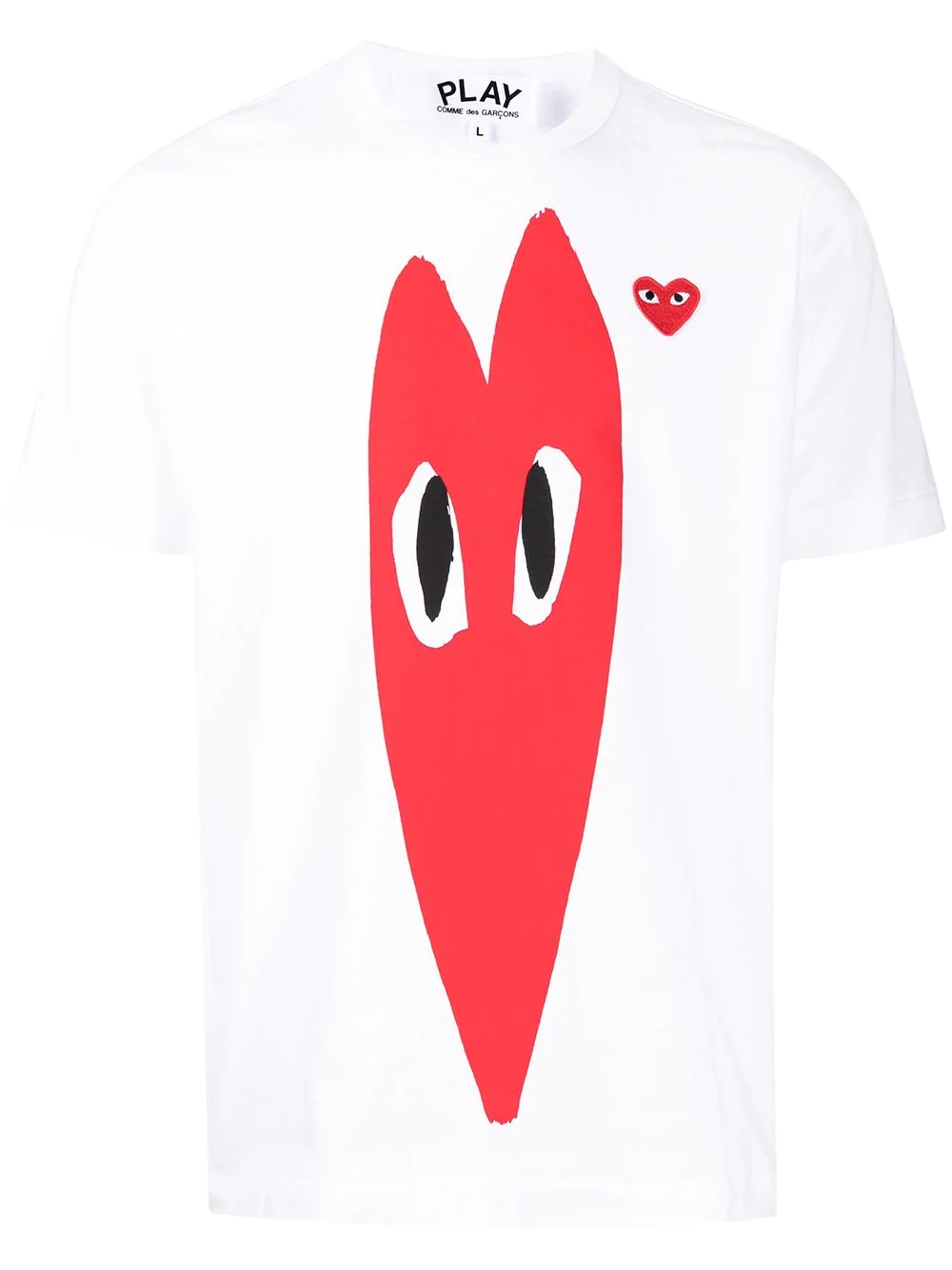 heart-print short-sleeved T-shirt - 1