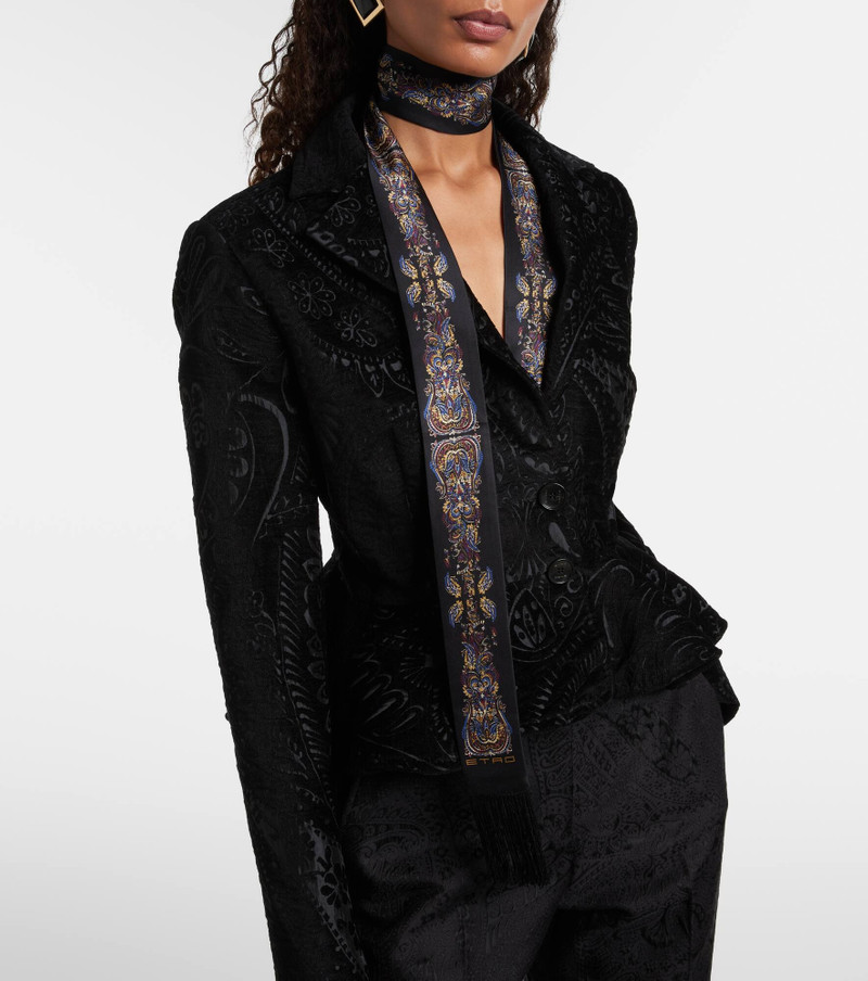 Etro Paislina silk jacquard scarf outlook