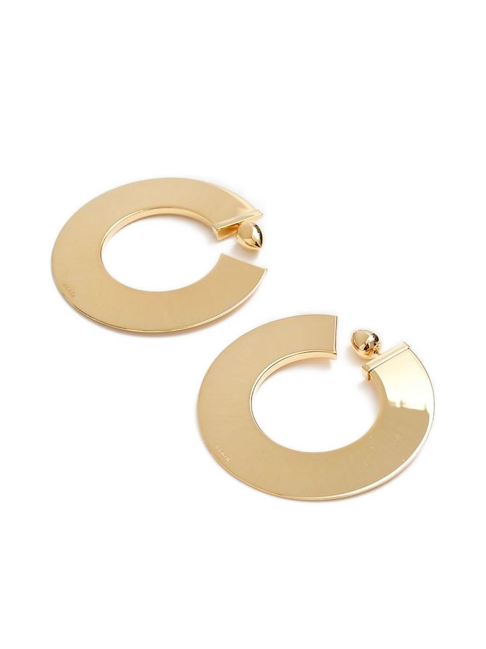 Blade disc-shaped hoop earrings - 2