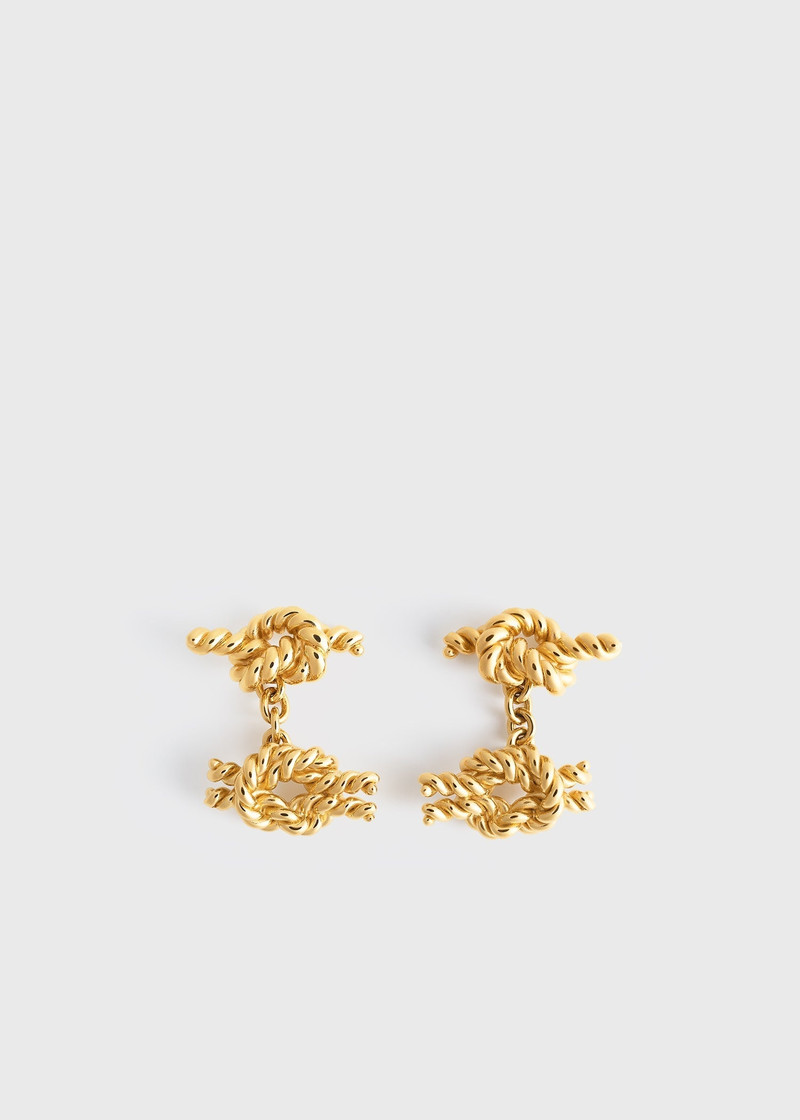 Rope knot cufflinks gold 1