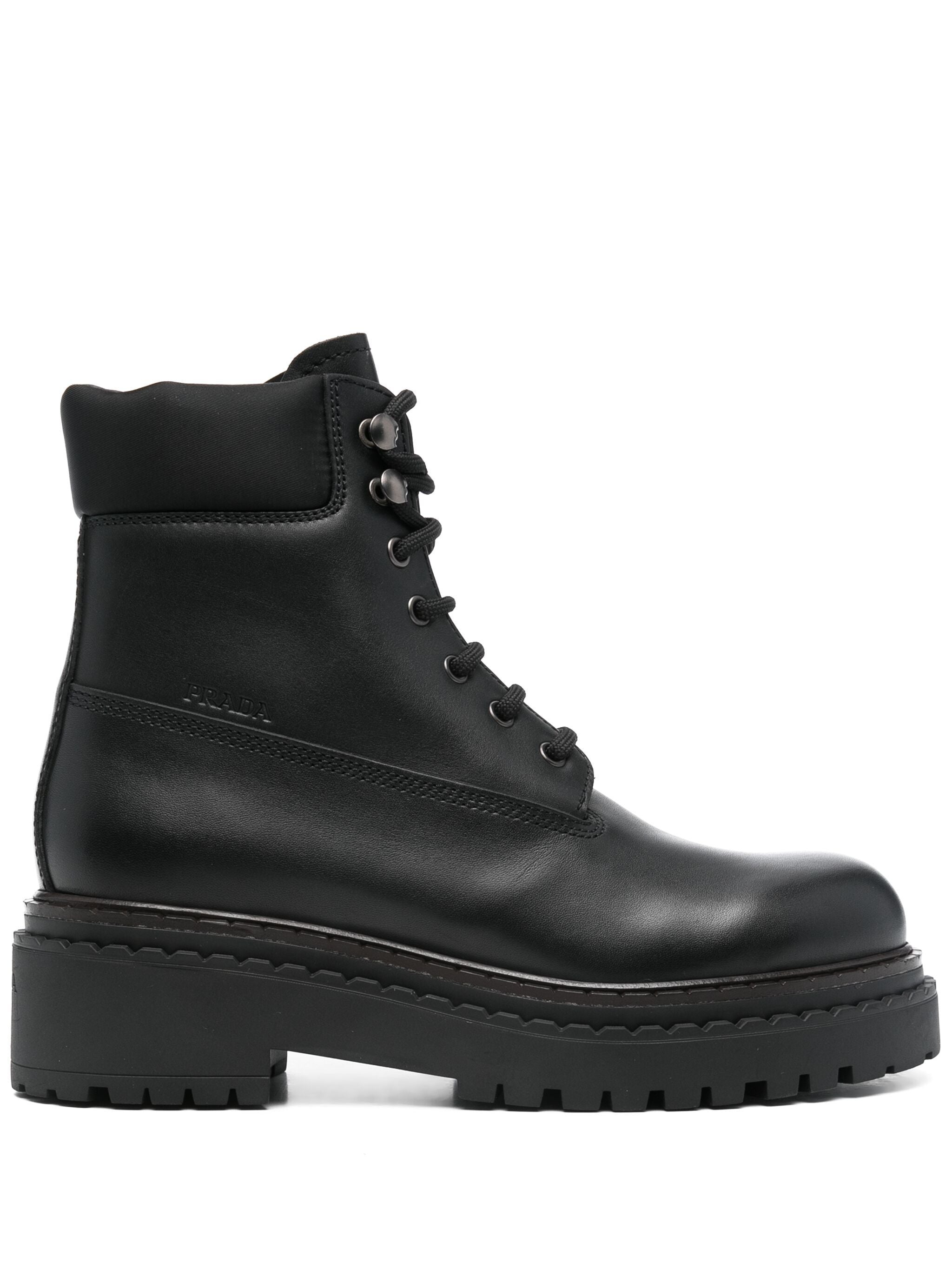 Leather Combat Boots - 1