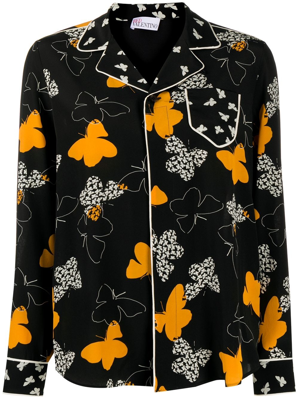 butterfly print pyjama shirt - 1