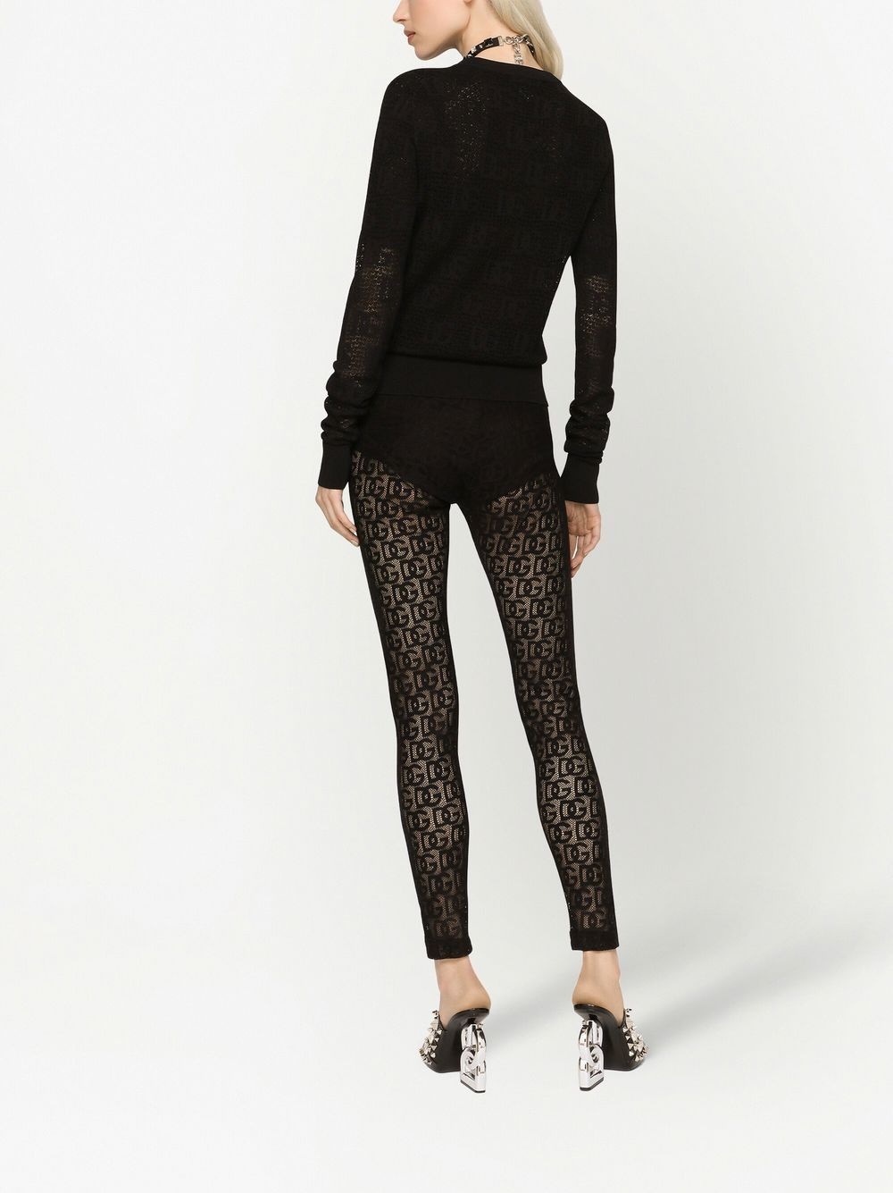 jacquard logo cardigan - 4