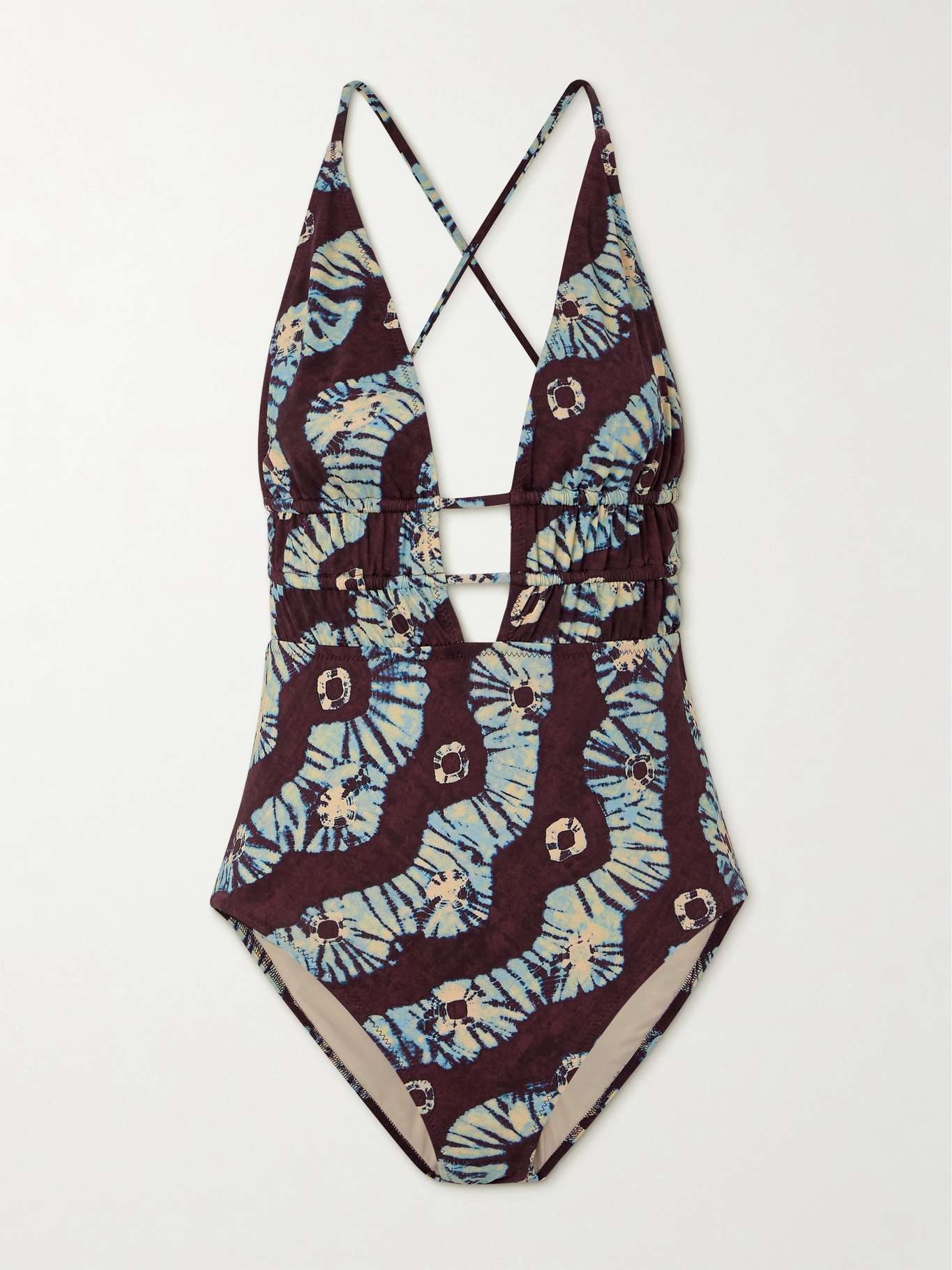 Dioni gathered printed swimsuit - 1