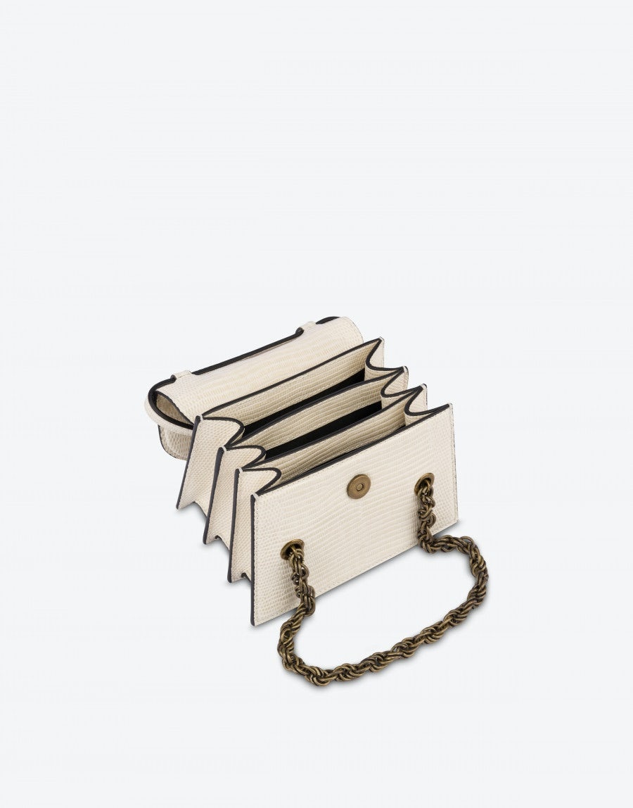 TEGU LIZARD-PRINT PADLOCK MINI BAG - 3