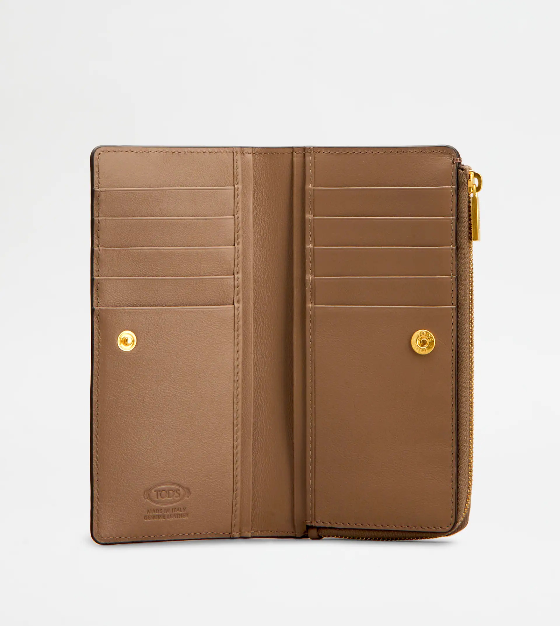 T TIMELESS WALLET IN LEATHER - BROWN - 2