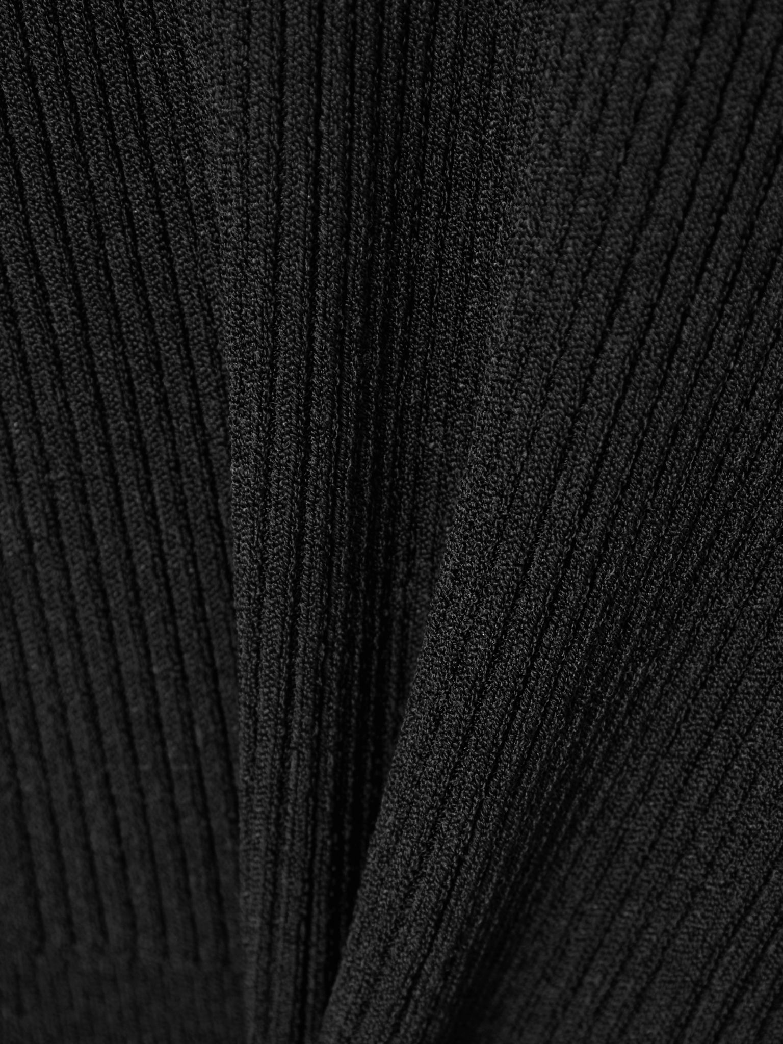 Off-the-shoulder ribbed-knit bodysuit Black - 4