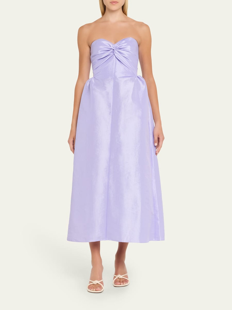 KIKA VARGAS Rose Strapless Taffeta Dress outlook