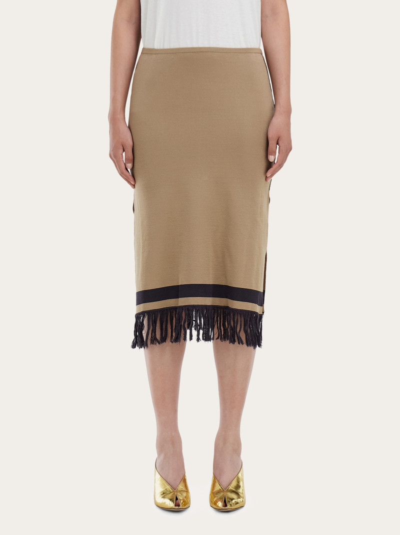 FERRAGAMO Skirt with fringe detail outlook
