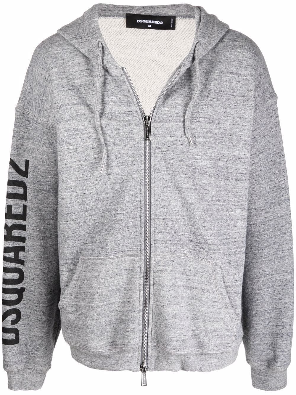 logo-print zip-up hoodie - 1