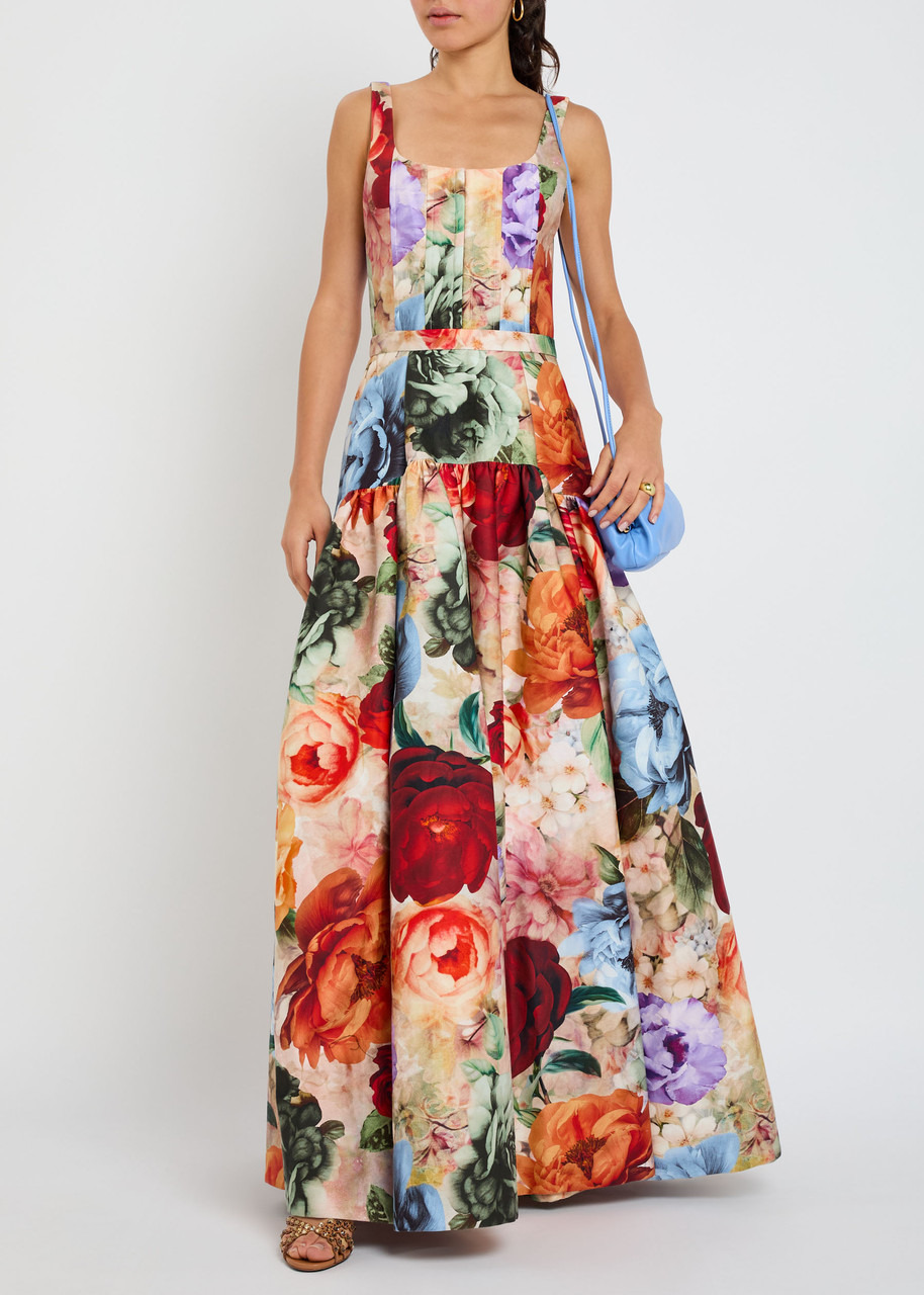 Alice + Olivia Diana Floral-print Sateen Gown - 4