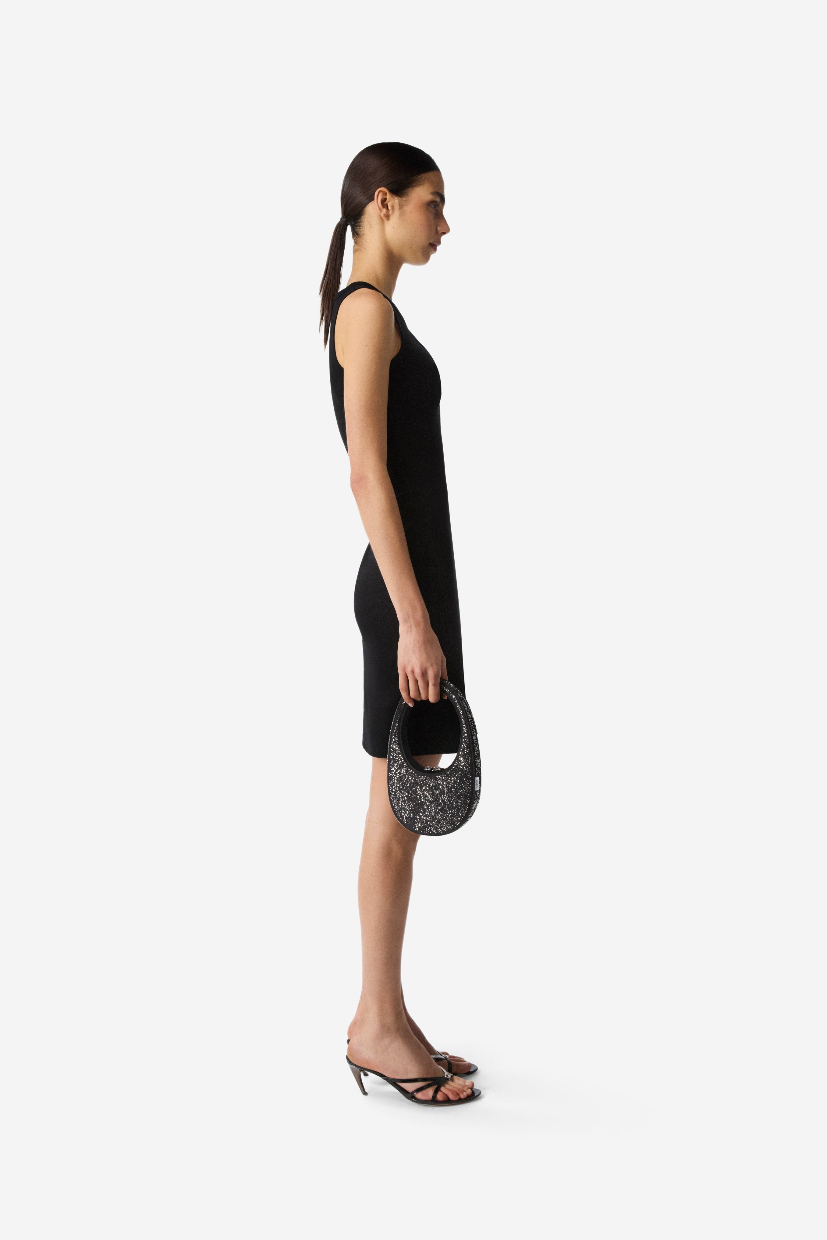 Washing Clip Rib Short Dress - 4