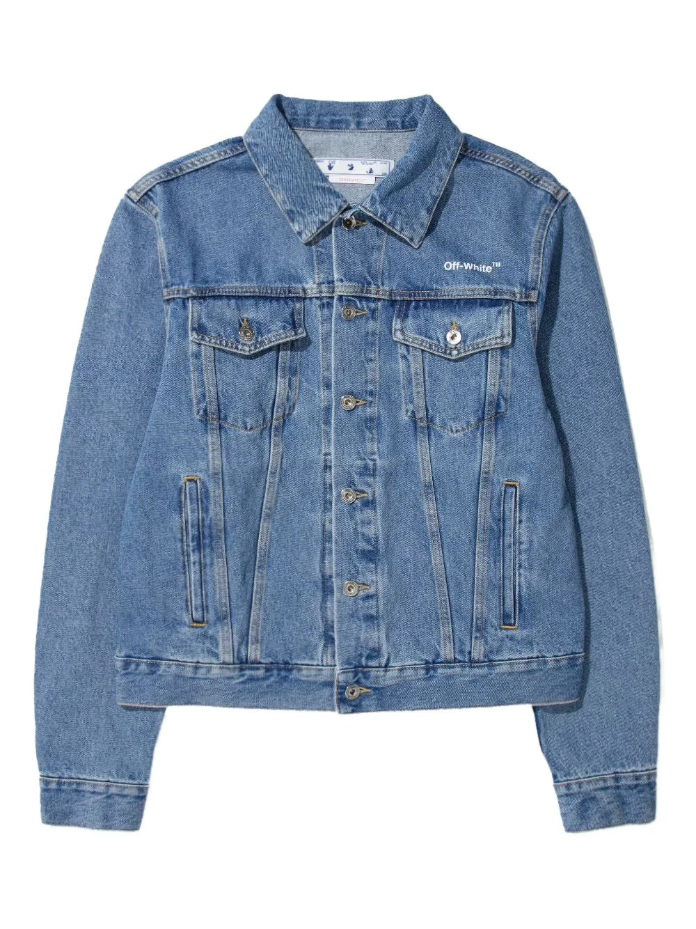Diag-stripe denim jacket - 1